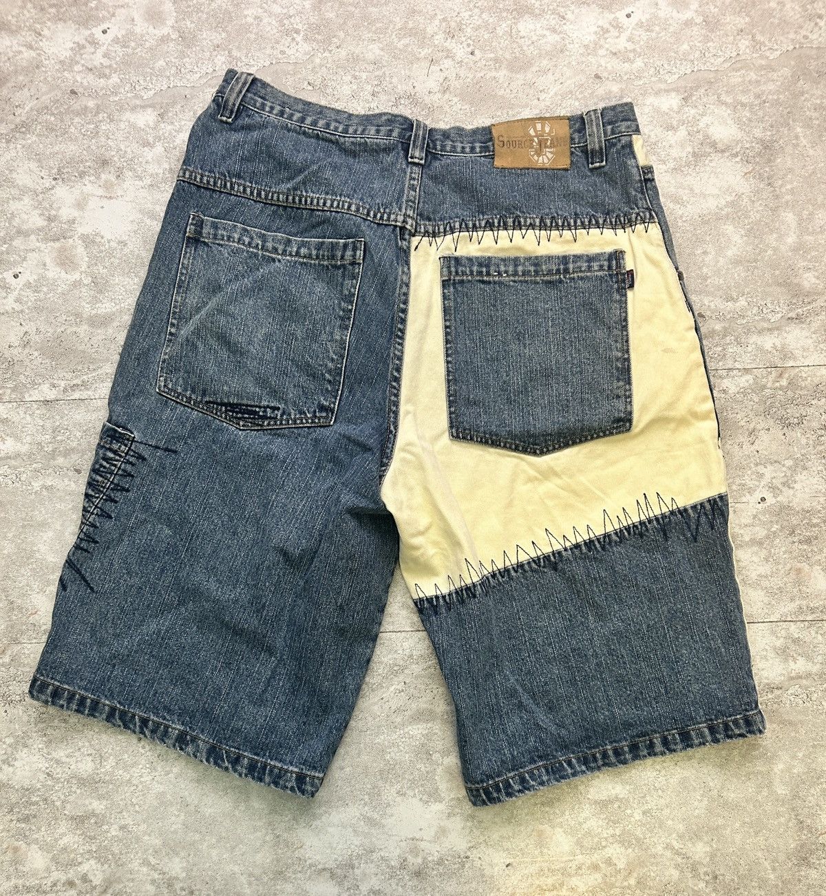 Other × Vintage Rare vintage denim shorts with unique patchwork design Size US 38 / EU 54 - 6 Thumbnail
