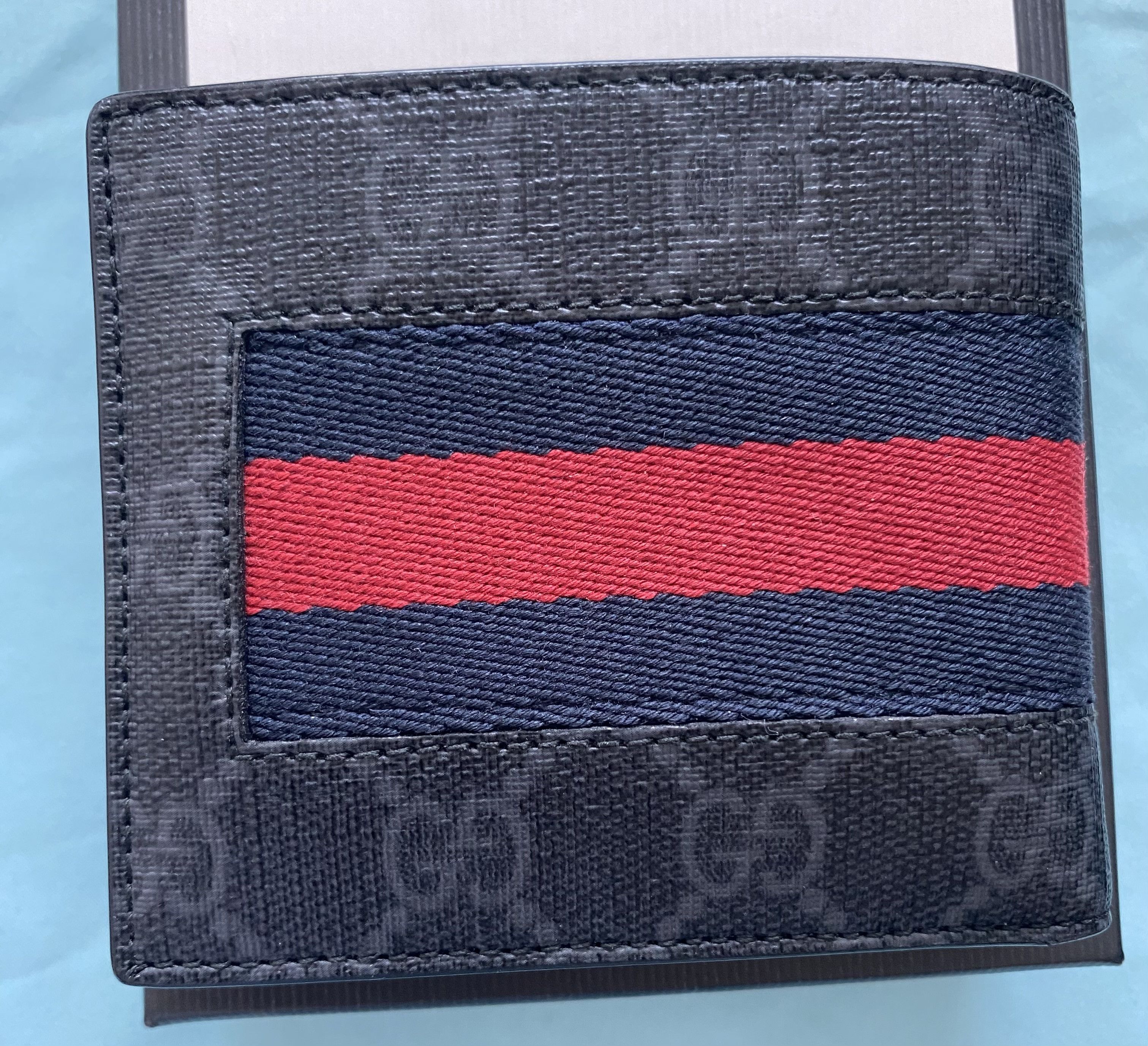 Gucci Gucci Bifold Wallet GG Supreme Web Black Size ONE SIZE - 5 Thumbnail