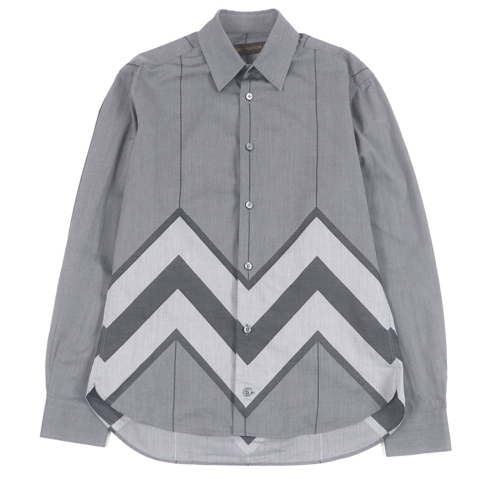 Louis Vuitton Louis Vuitton Louis Vuitton Karakoram Cotton Long Sleeve Shirt Cotton Dress Shirt DUTY FREE for USA Size ONE SIZE - 1 Thumbnail