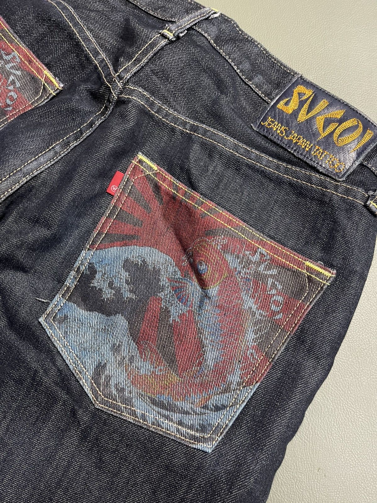 Japanese Brand Sugoi Koi Print Jeans Size US 34 / EU 50 - 2 Thumbnail