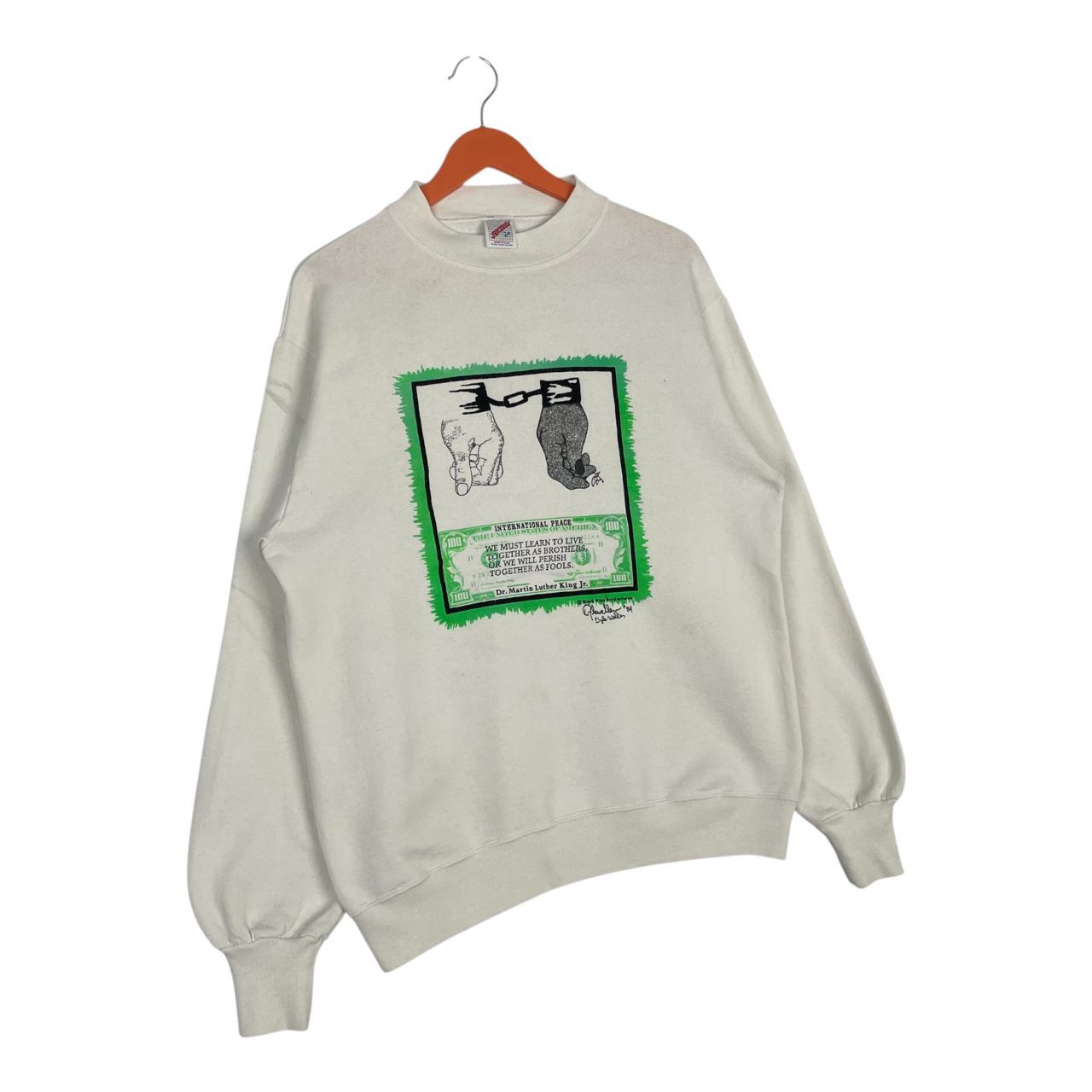 Jerzees Very Rare🔥Historical Quotes Printed Pullover Sweatshirt Size US L / EU 52-54 / 3 - 2 Thumbnail