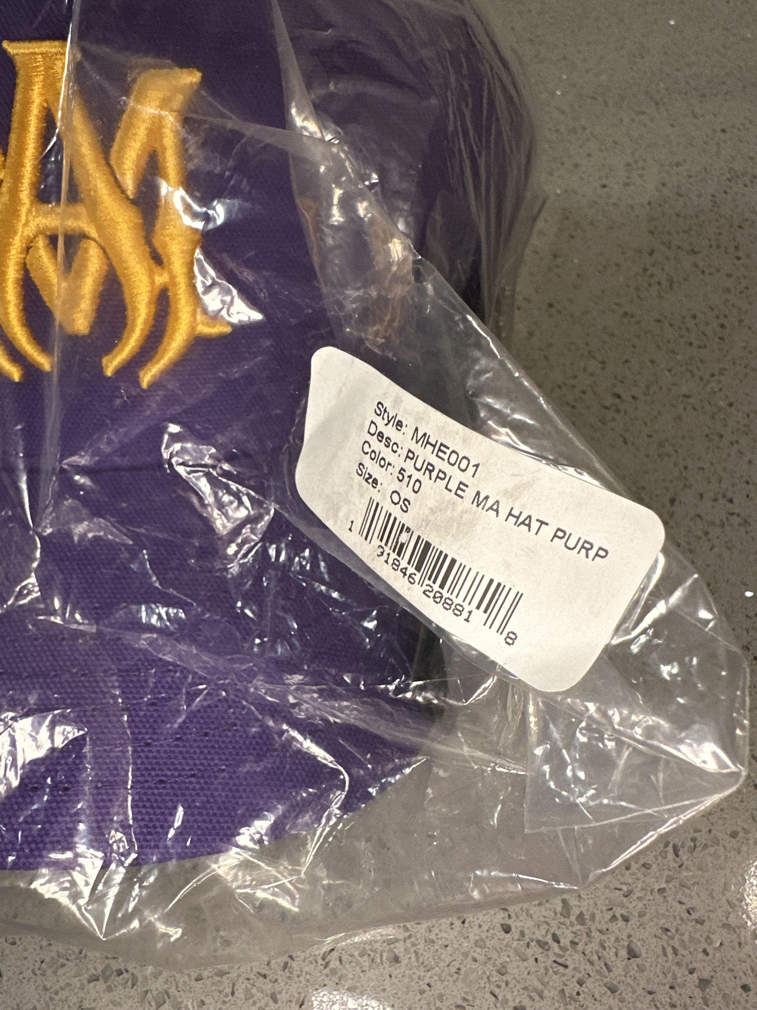 Amiri RARE Sealed AMIRI Embroidered Logo Hat in Purple Size ONE SIZE - 3 Thumbnail