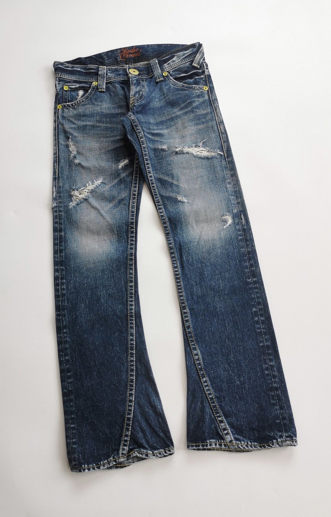 Japanese Brand Bootcut Rodeo Crown Japan Distressed Jeans Size US 30 / EU 46 - 2 Thumbnail