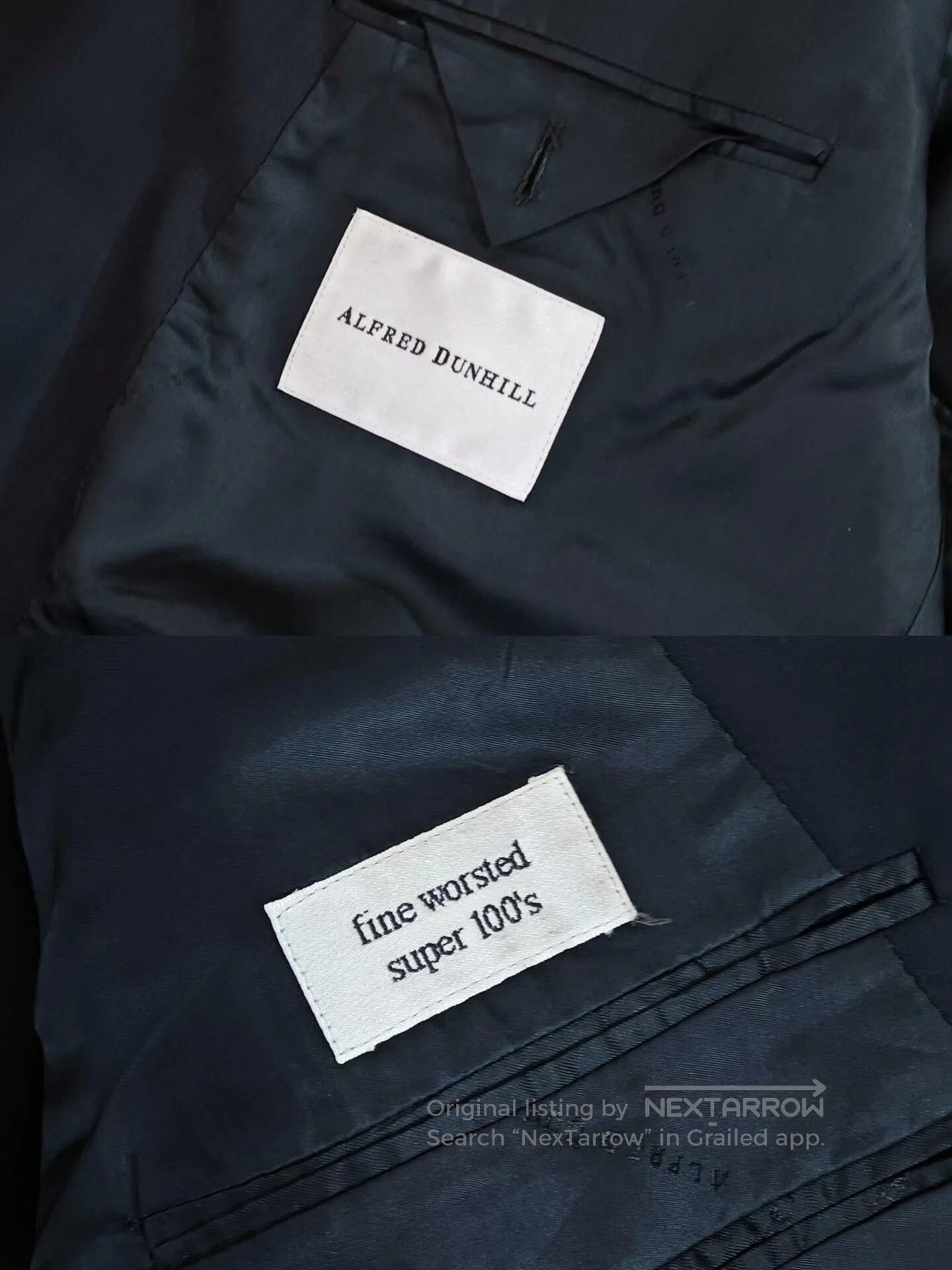 Ermenegildo Zegna Dunhill Navy Wool Double-Breasted Suit. Size US L / EU 52-54 / 3 - 7 Thumbnail