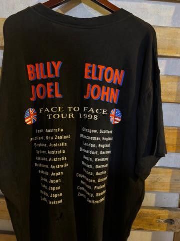 Band Tees TRASH VINTAGE FACE 2 FACE ELTON JOHN BILLY JOEL Size US L / EU 52-54 / 3 - 3 Thumbnail