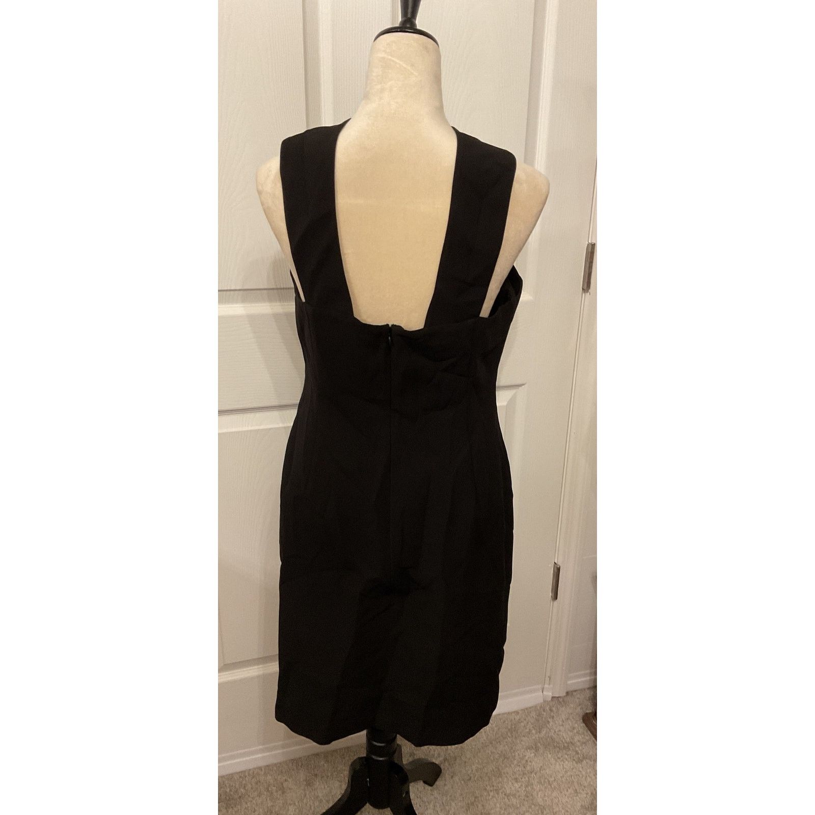 Halston NWT Halston Andie Stretch Crepe Mini Dress in Jet Black, 12 Size XL / US 12-14 / IT 48-50 - 4 Thumbnail