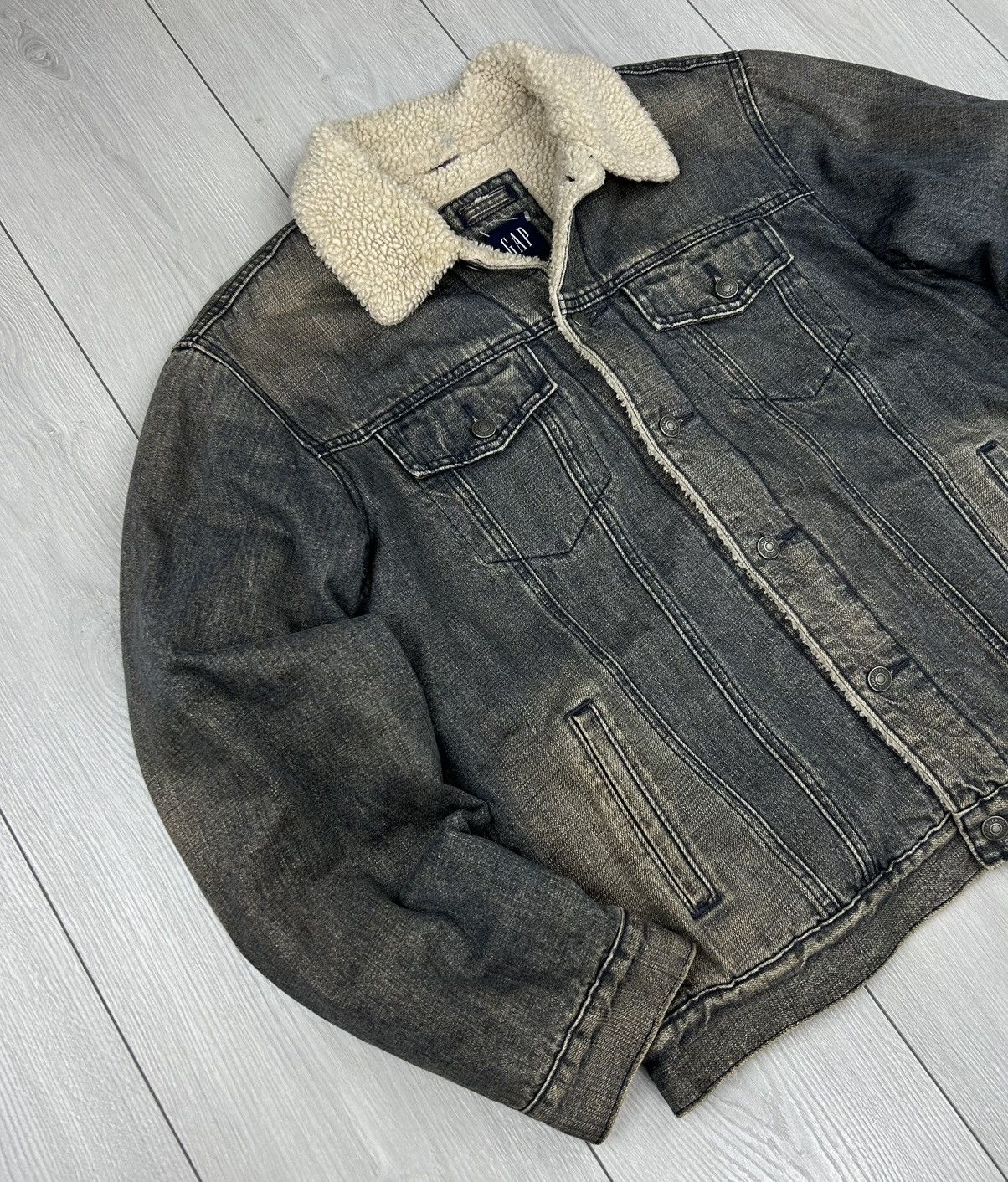 Gap × Vintage GAP Vintage Denim Sherpa Jacket Size M Size US M / EU 48-50 / 2 - 3 Thumbnail