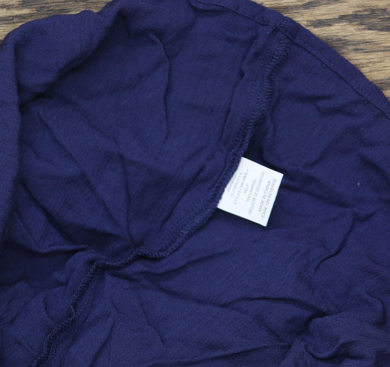 Other Eyeshadow Flutter-sleeve High-low Blouse Top Navy Blue M Size M / US 6-8 / IT 42-44 - 6 Thumbnail