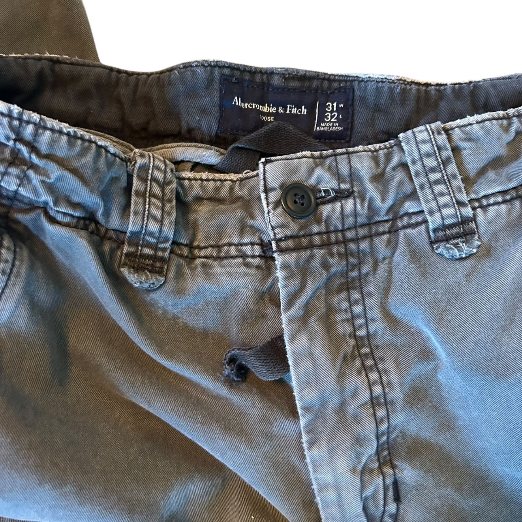 Abercrombie & Fitch Vintage Abercrombie & Fitch Baggy Y2K Cargo LFO Pants Size 31" - 2 Thumbnail
