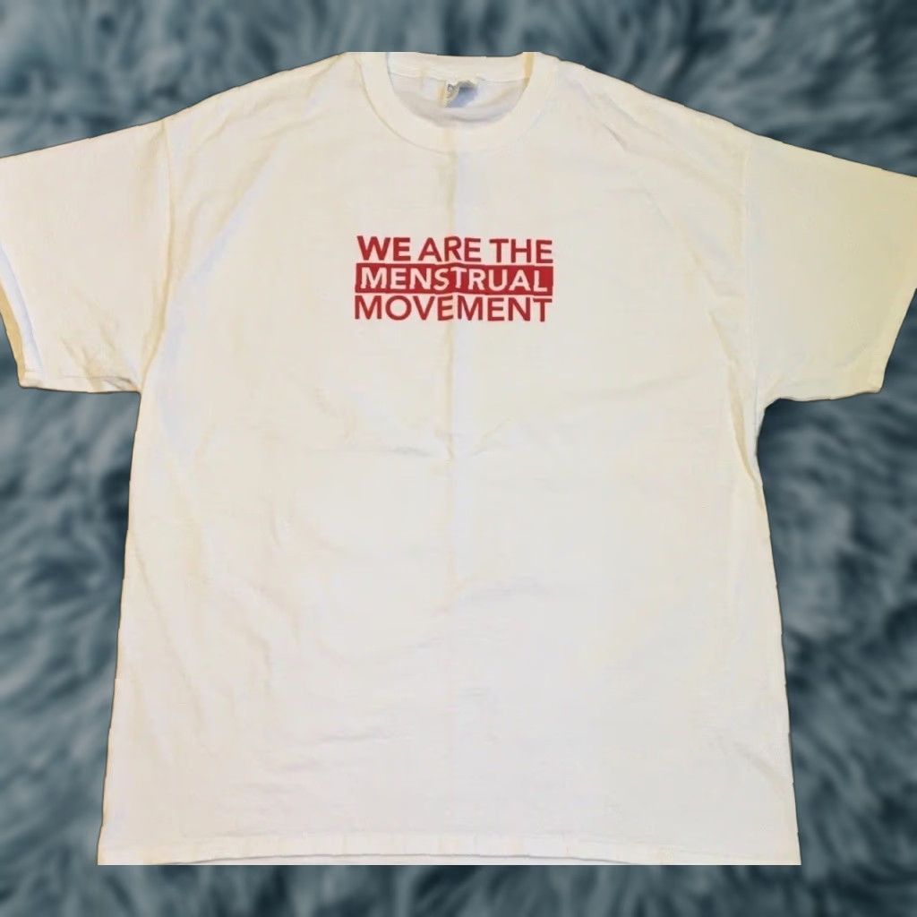 Vintage VINTAGE Seventh Generation We Are The Menstrual Movement Shirt XL White Funny Joke Shirt Mens Graphic Tee 80s 90s Size US XL / EU 56 / 4 - 1 Thumbnail