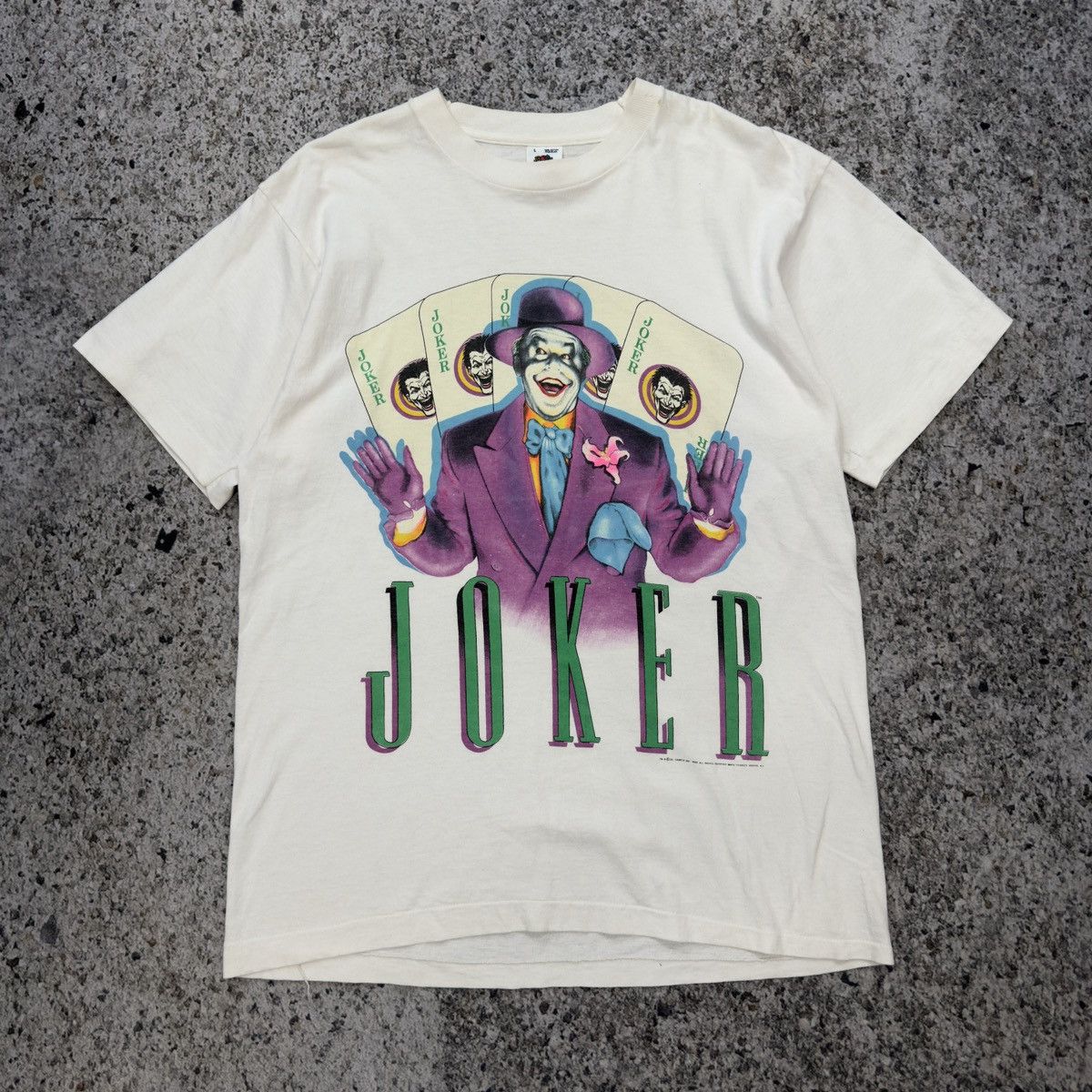 Vintage 1989 The Joker Batman Jack Nicholson Tee Size US L / EU 52-54 / 3 - 5 Thumbnail