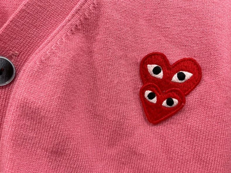 Comme des Garcons Comme Des Garcons Pink wool cardigan Size L / US 10 / IT 46 - 2 Thumbnail