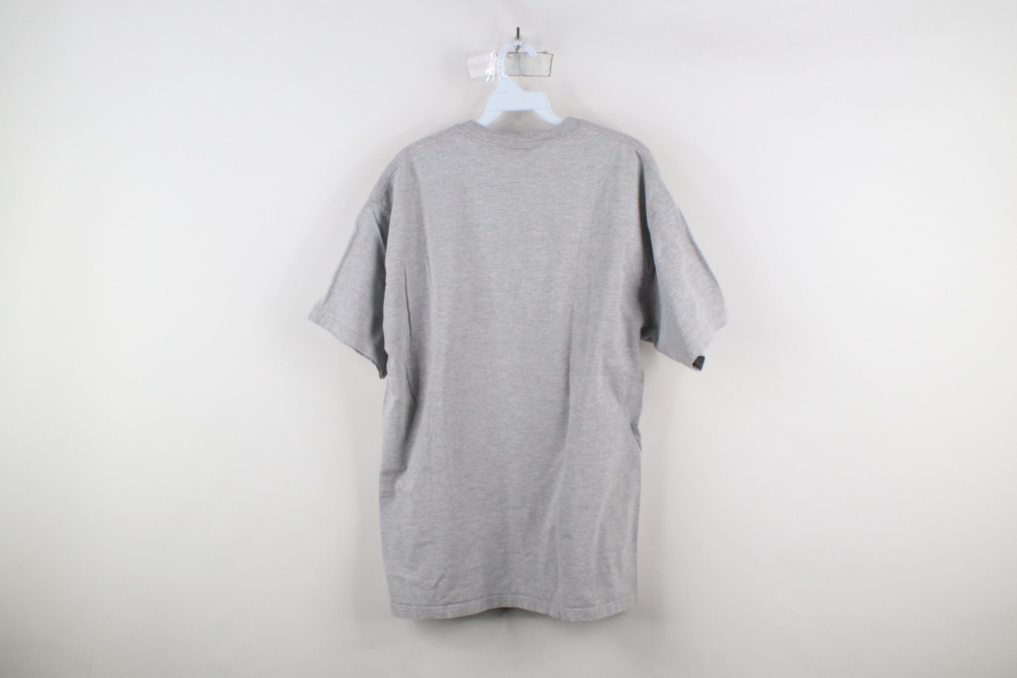 Vintage Vintage 90s Streetwear Blank Heavy Cotton T-Shirt Gray Size US L / EU 52-54 / 3 - 9 Thumbnail
