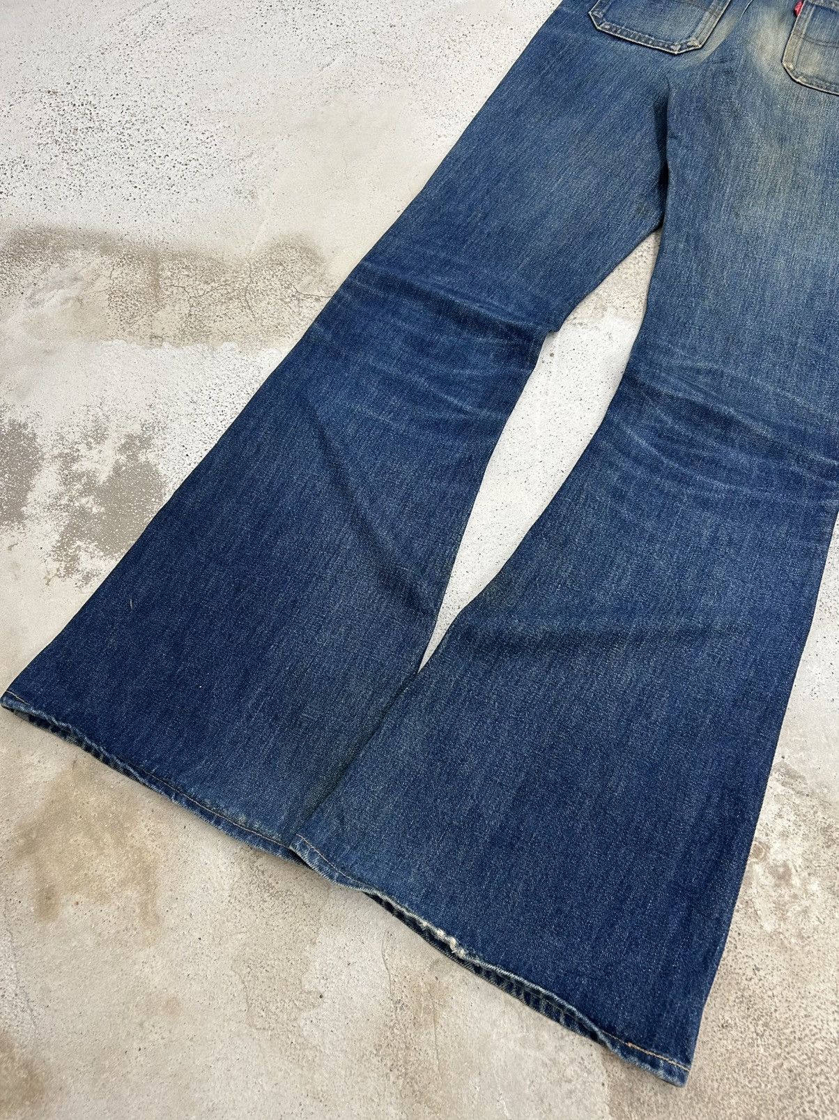 Big John Vintage 80s Big John Bell Bottom Mid Rise Mud Washed Size US 29 - 9 Thumbnail