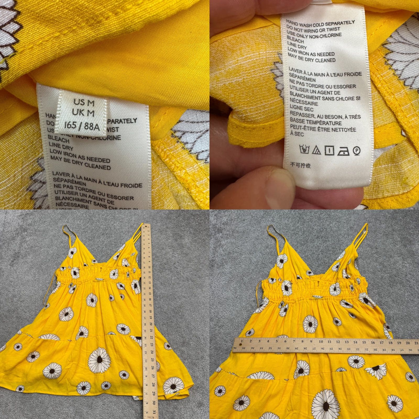Urban Outfitters Urban Outfitters Fit & Flare A-Line Mini Sun Dress Womens Medium Yellow Floral Size M / US 6-8 / IT 42-44 - 8 Thumbnail
