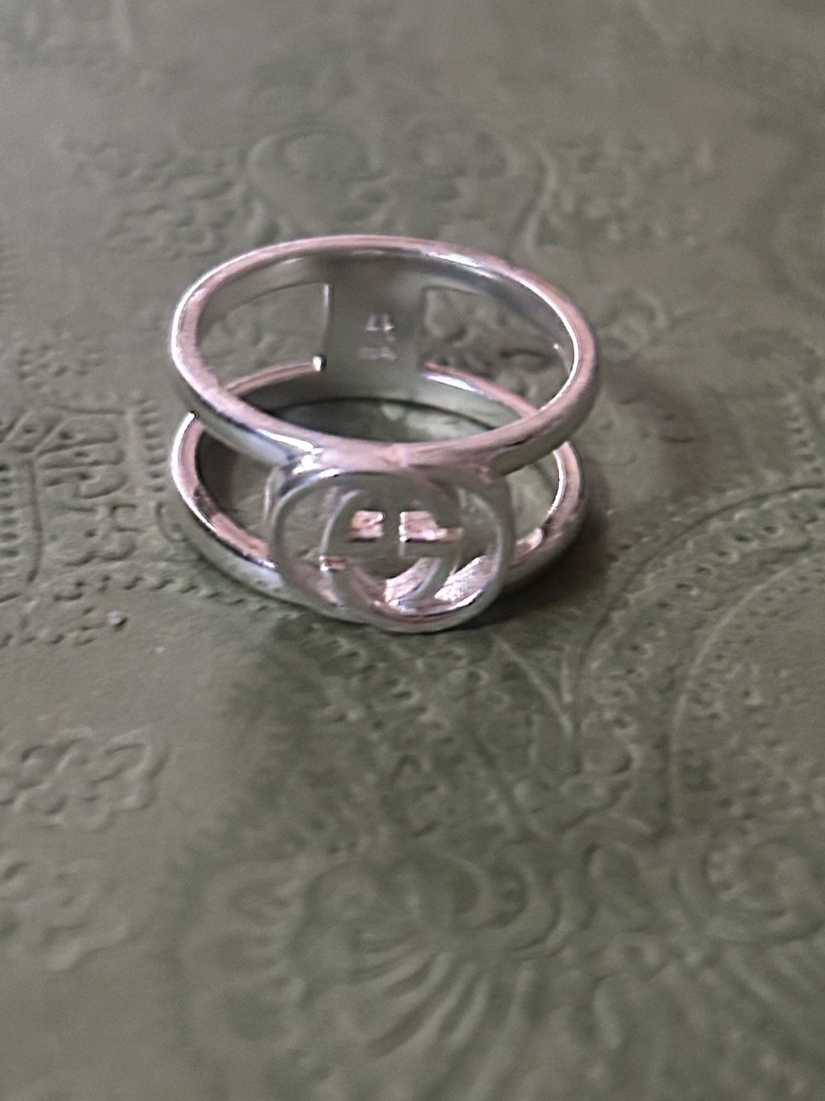 Gucci Gucci Interlocking G Wide Open Silver 925 Ring 298036 Size ONE SIZE - 4 Thumbnail