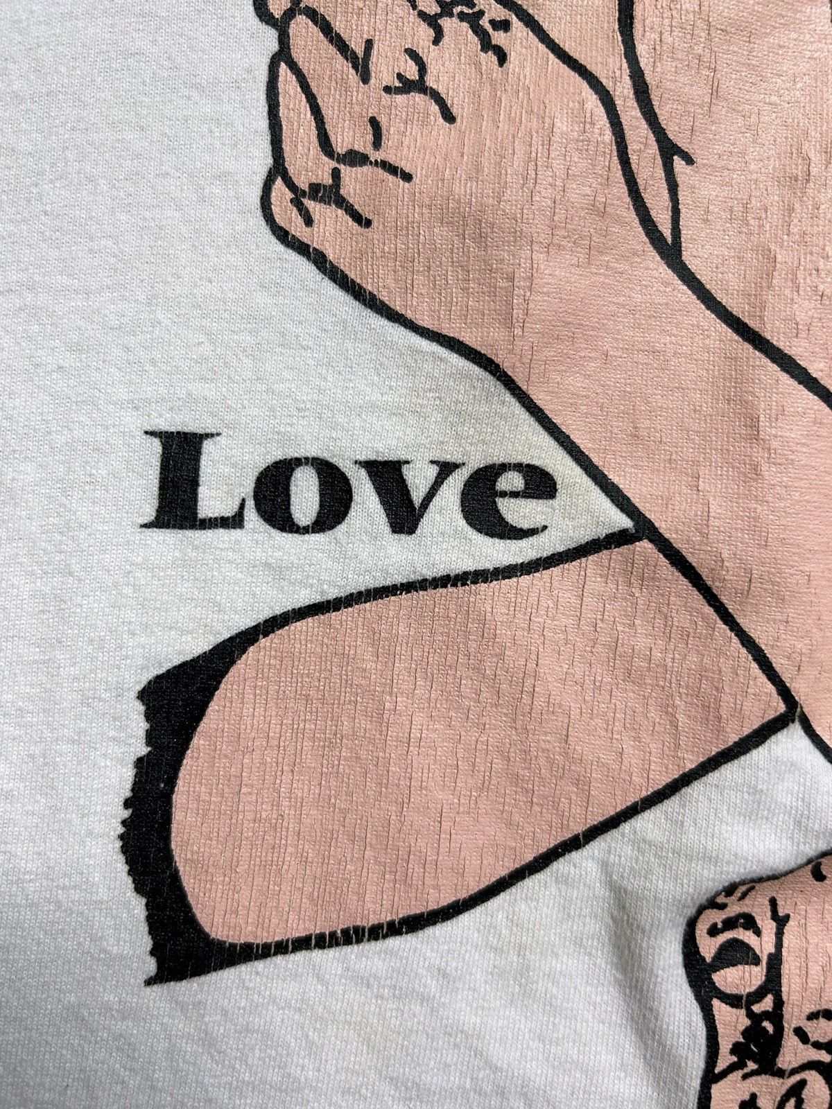 Hanes × Vintage Vintage 90s Jesus Tee Jesus Loves You 1990s Sign Language Size US L / EU 52-54 / 3 - 4 Thumbnail