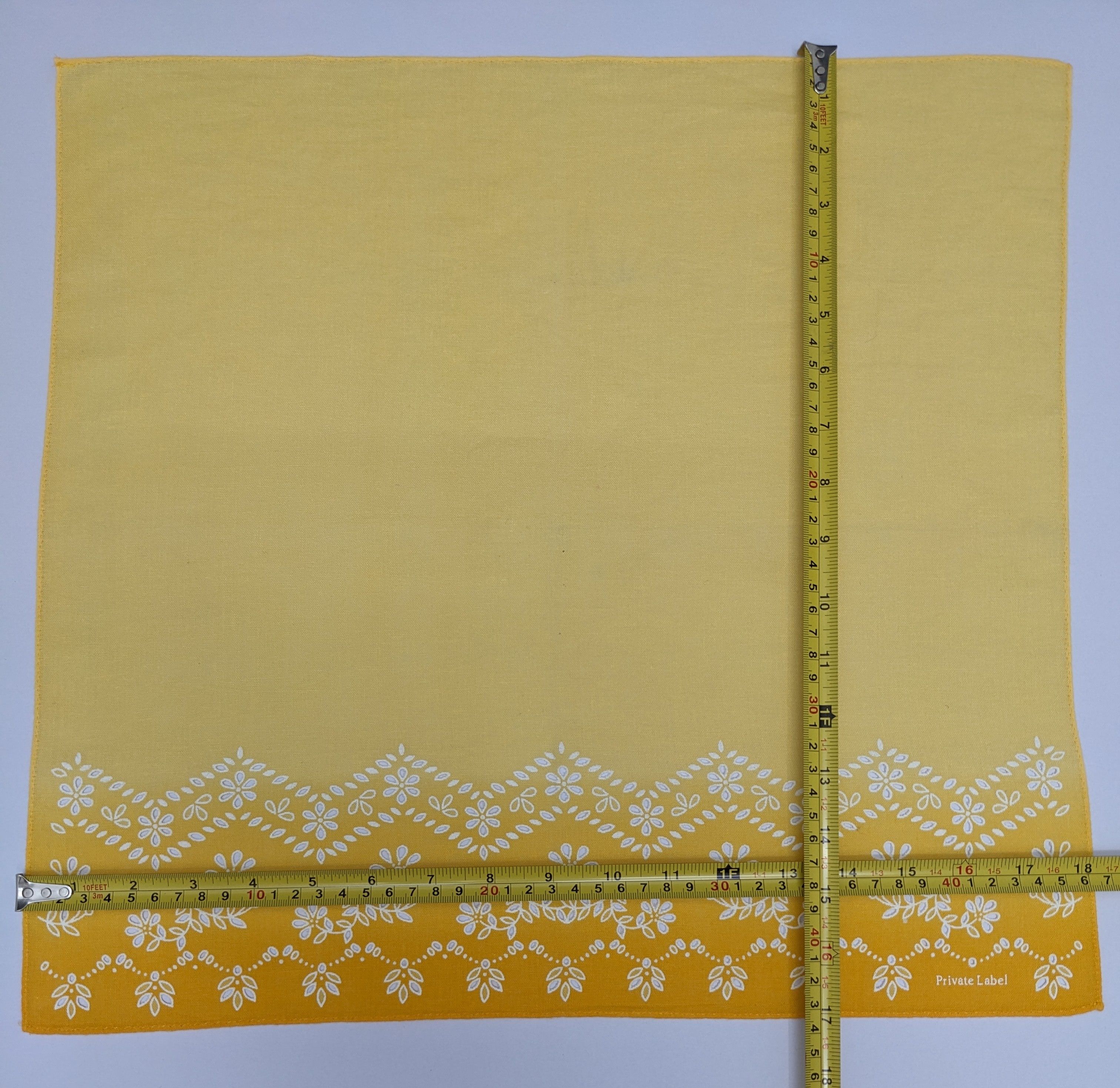 Japanese Brand Vintage Private Label Yellow Ombre Floral Handkerchief Size ONE SIZE - 4 Thumbnail