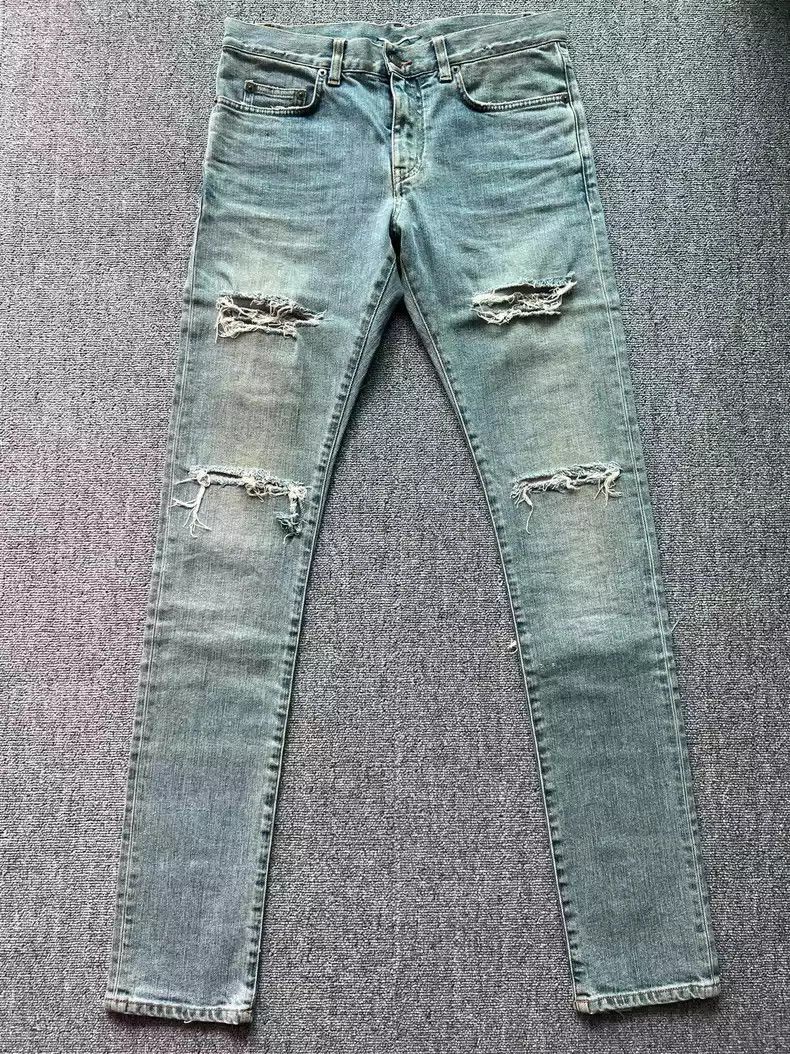 Saint Laurent Paris Saint Laurent Paris 15ss washed light blue four cut jeans-2 Size US 30 / EU 46 - 1 Thumbnail