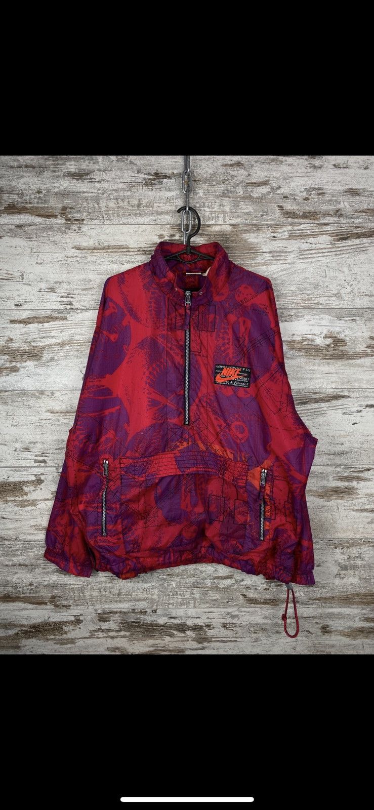 Nike × Vintage Mens Vintage Nike Anorak 1/3 Zip Track Jacket Multi Colour Size US M / EU 48-50 / 2 - 1 Thumbnail