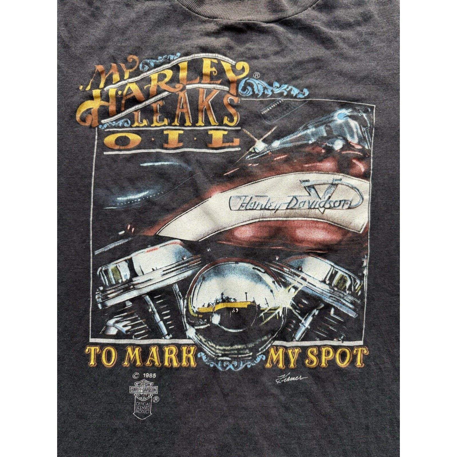 Harley Davidson Vintage Harley Davidson 3D Emblem T-Shirt Men’s M Black 80s Size US M / EU 48-50 / 2 - 4 Thumbnail