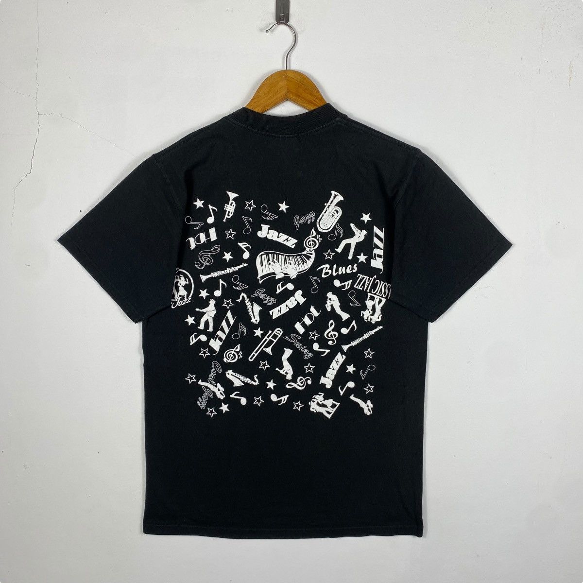 Vintage Vintage 90's CLASSIC JAZZ & BLUES Graphic Tee Shirt Medium Size US M / EU 48-50 / 2 - 4 Thumbnail