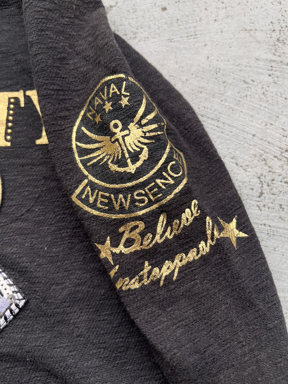 20471120 New Sense Poem Gold Gohtic Hoodie Punk Lgb Kmrii Y2K Size US S / EU 44-46 / 1 - 5 Thumbnail