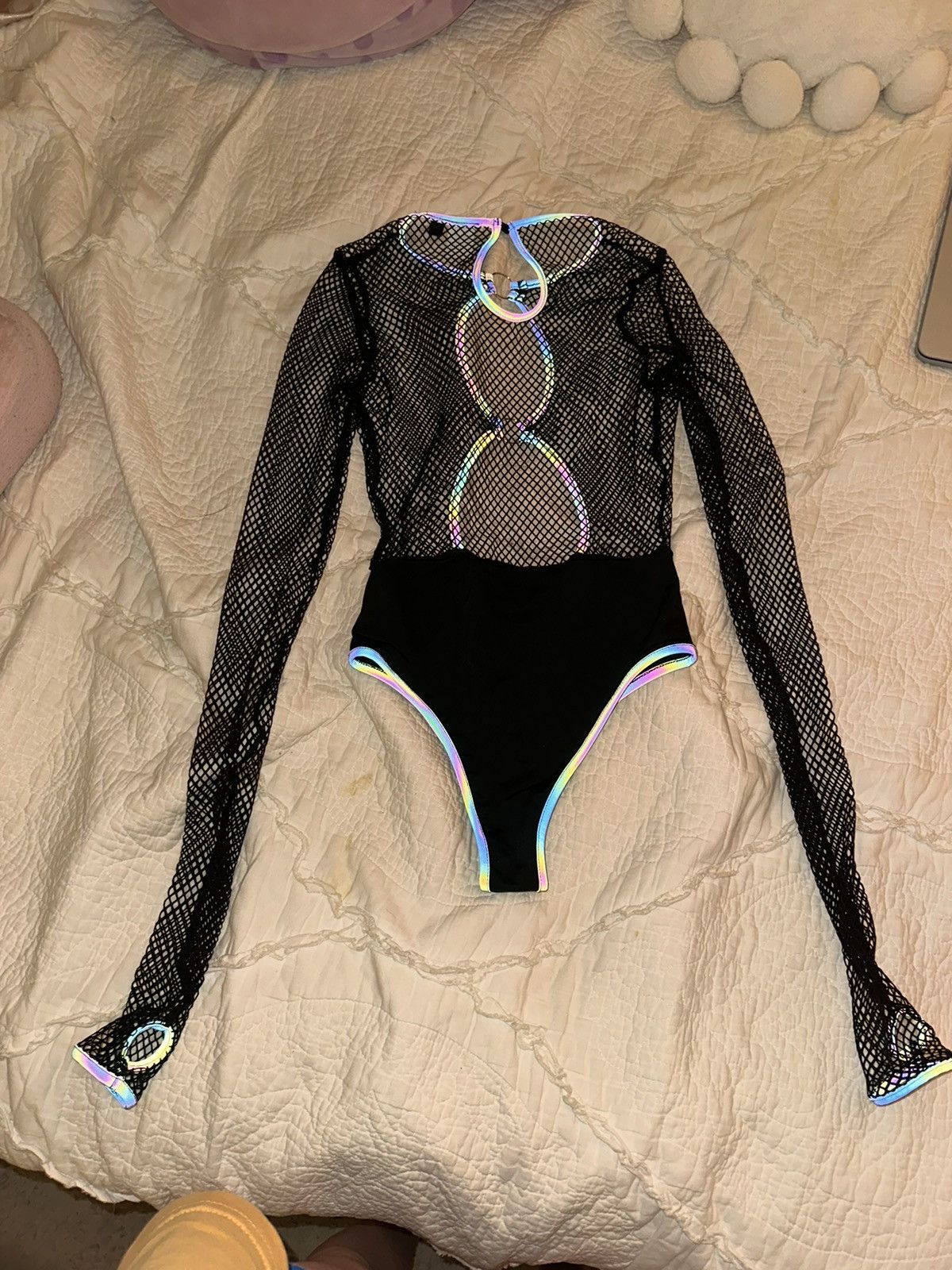 Other Fishnet Reflective Bodysuit Size S / US 4 / IT 40 - 3 Thumbnail