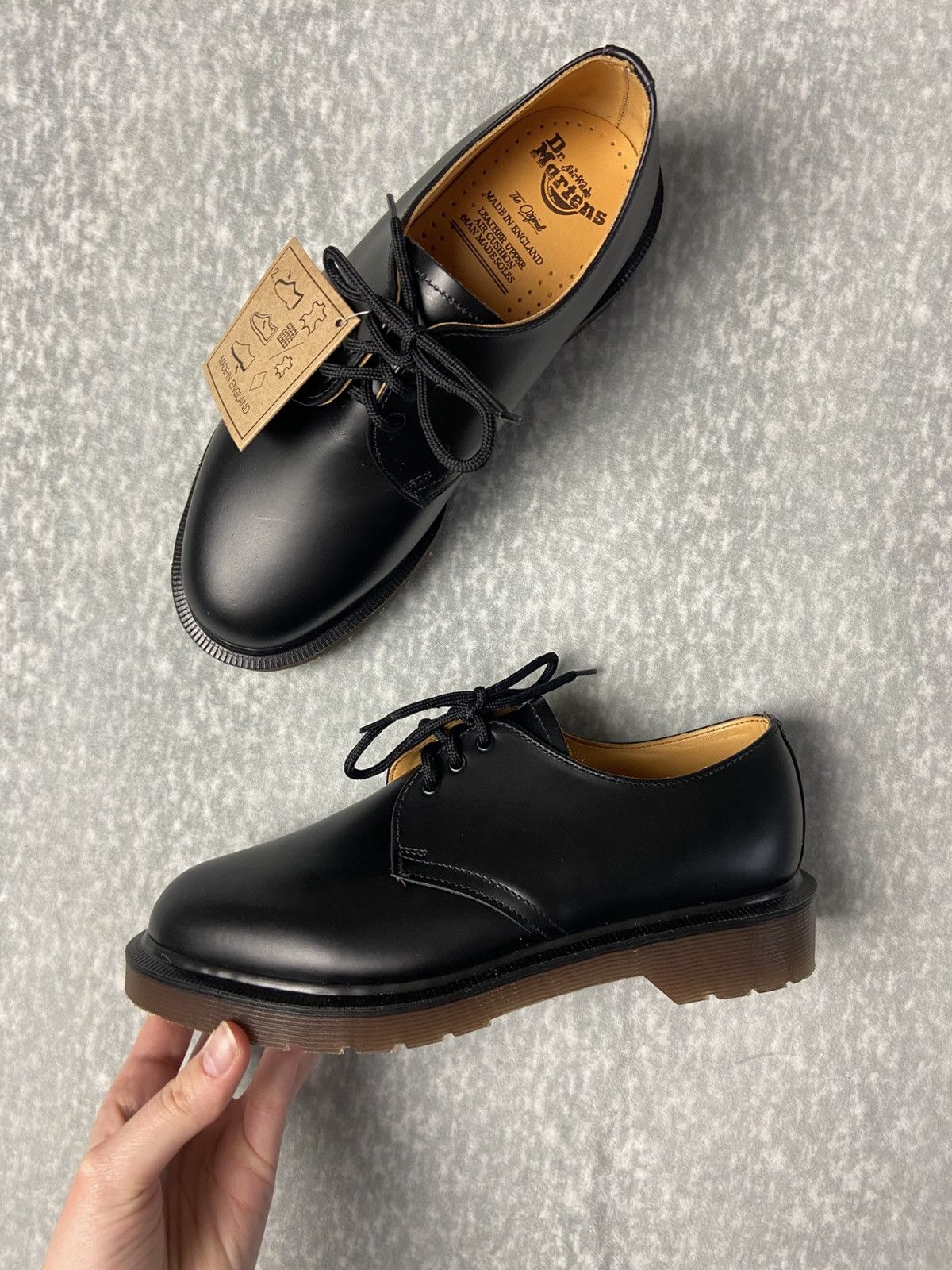 Dr. Martens Dr. Martens 1461 PW Black Smooth Leather Oxford Shoes Size US 6.5 / IT 36.5 - 2 Thumbnail