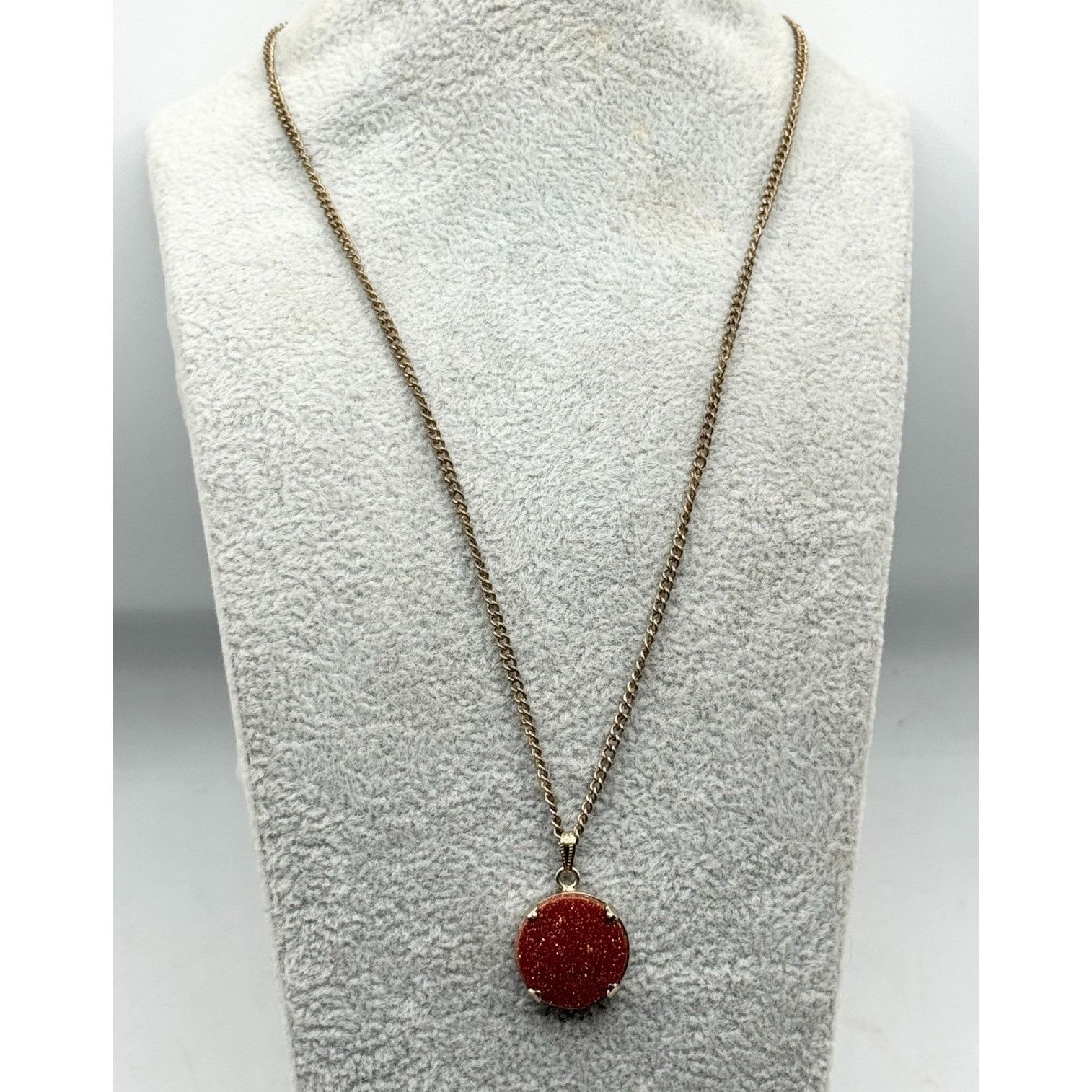 Vintage Vintage sandstone stone pendant necklace Size ONE SIZE - 4 Thumbnail
