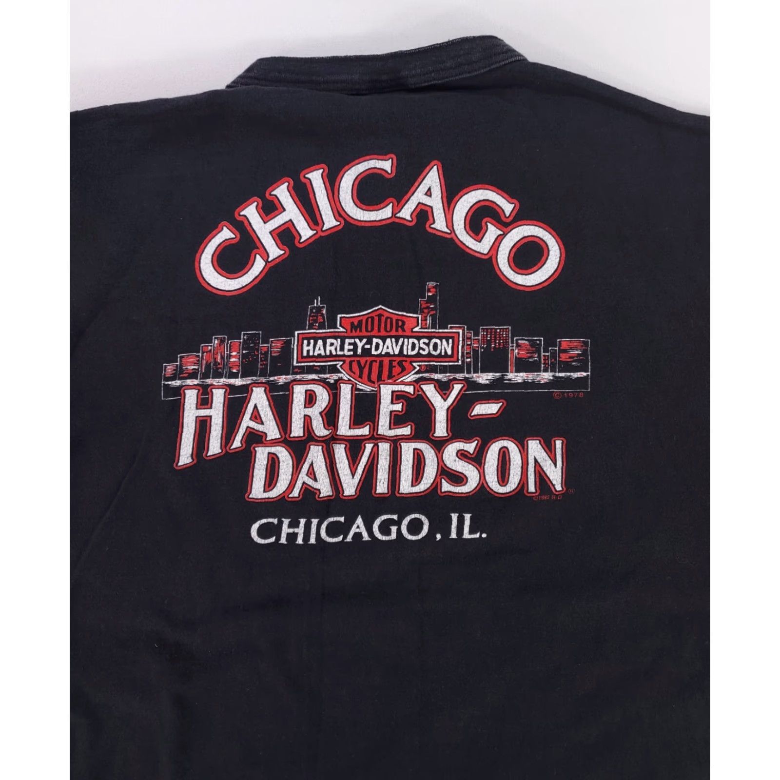Harley Davidson Harley-Davidson Henley T Shirt Long Sleeve Black Made USA Chicago Mens XXL Size US XXL / EU 58 / 5 - 7 Thumbnail