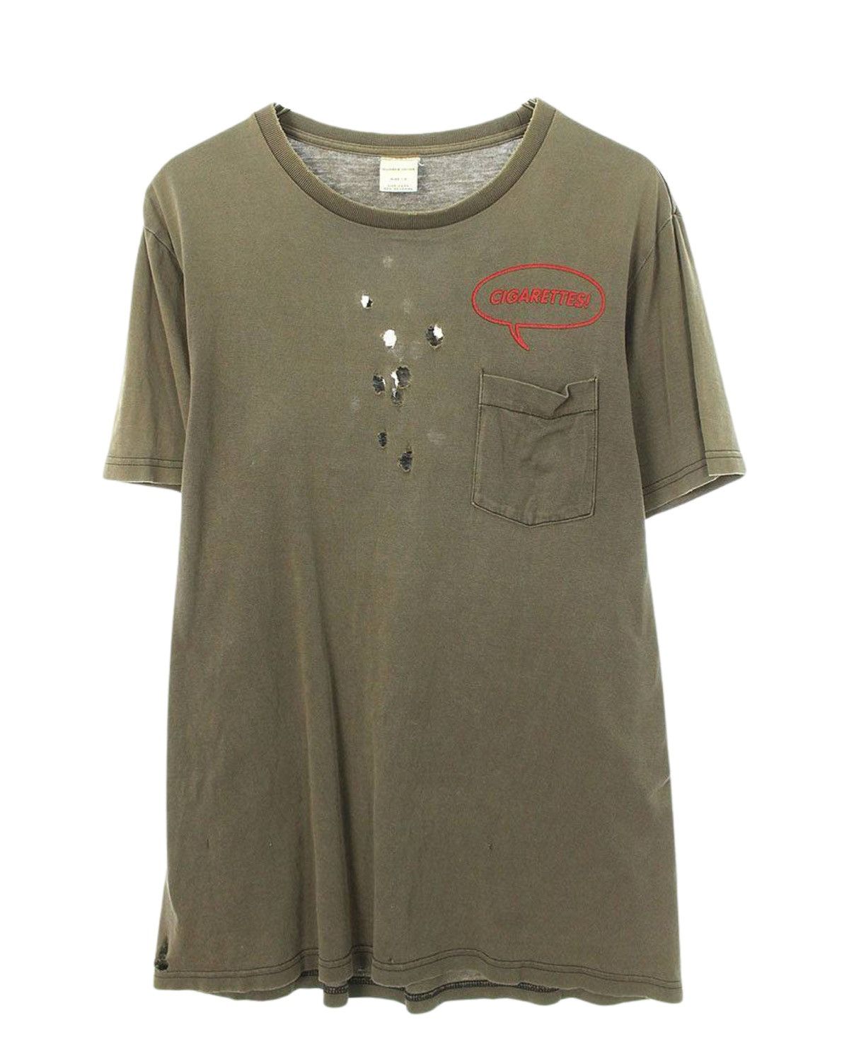 image of Number N Ine Ss01 Number (N)Ine “Cigarettes!” Pocket Tee Size 4 in Brown, Men's