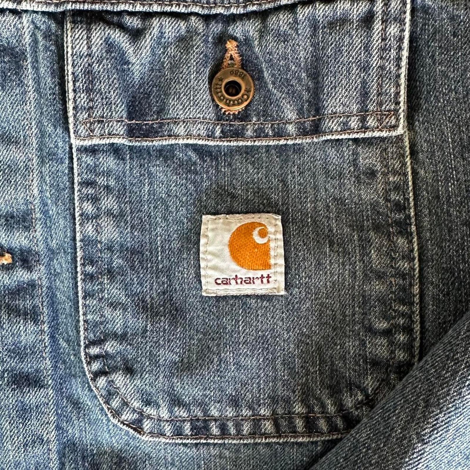 Carhartt vintage carhartt button up jean jacket Size US L / EU 52-54 / 3 - 4 Thumbnail