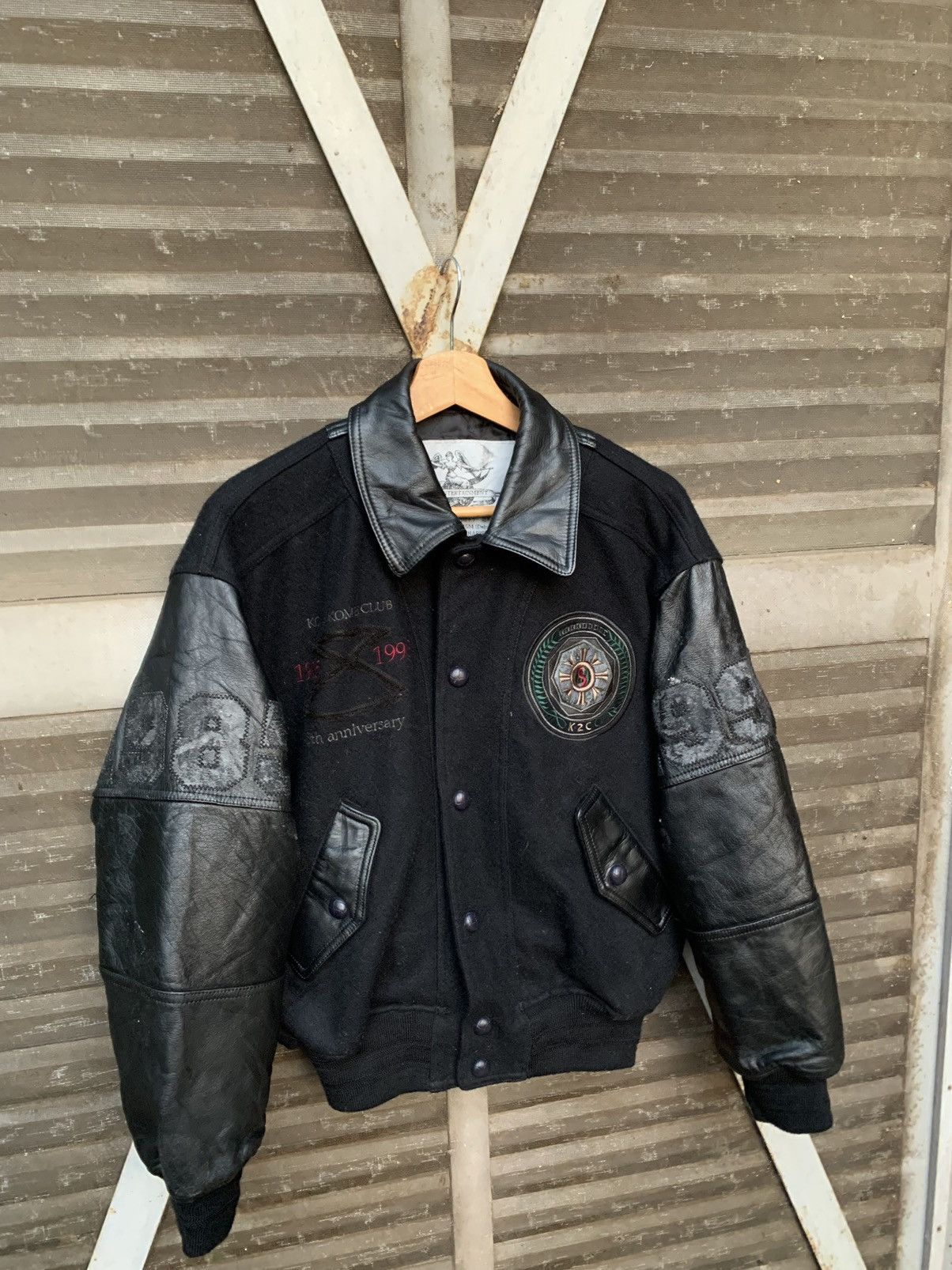 Vintage 👹Vintage Kome Kome Club All Black Varsity Jacket Size US S / EU 44-46 / 1 - 3 Thumbnail