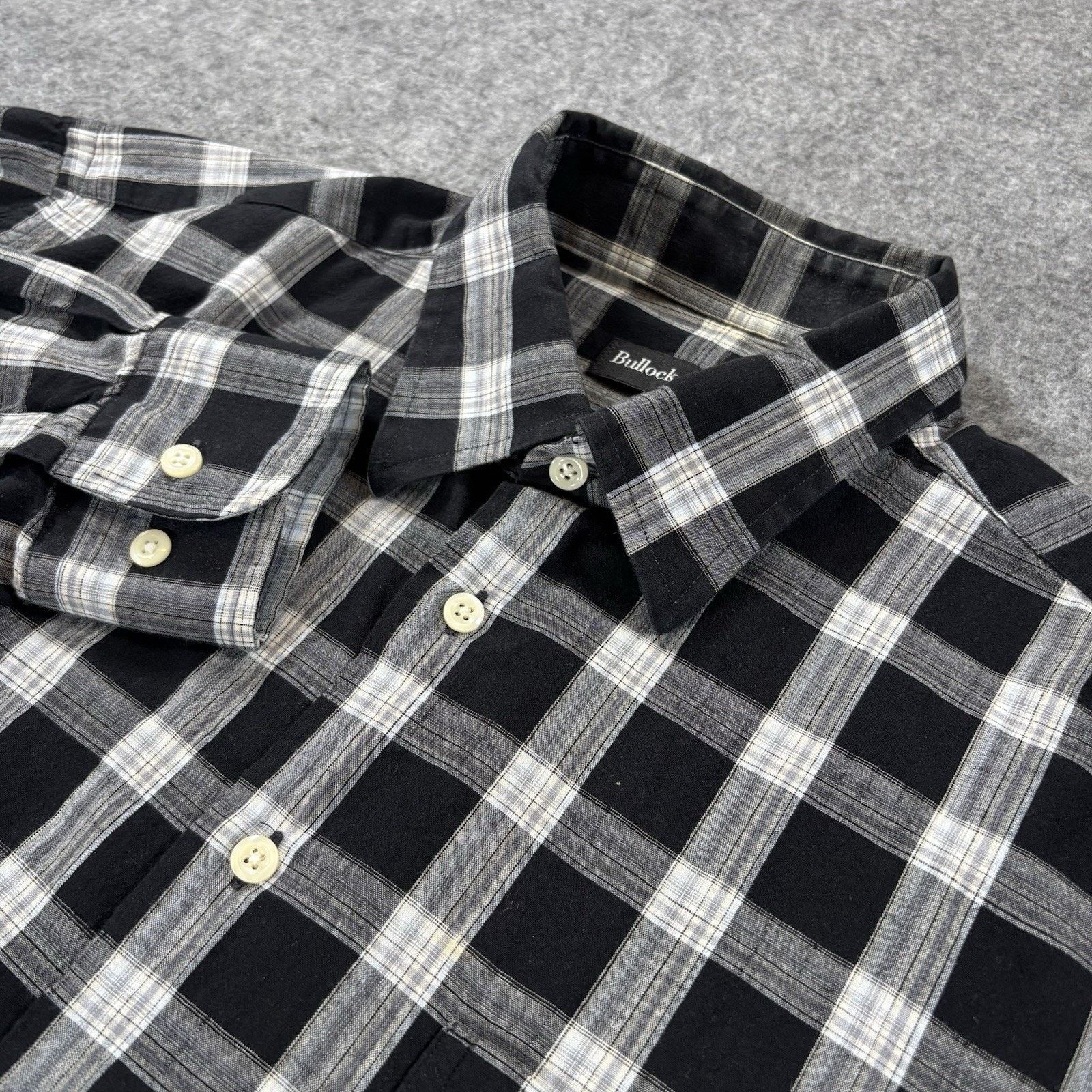 Bullock & Jones Bullock & Jones Men's Large Plaid Cotton Button Down Shirt Size US L / EU 52-54 / 3 - 1 Thumbnail