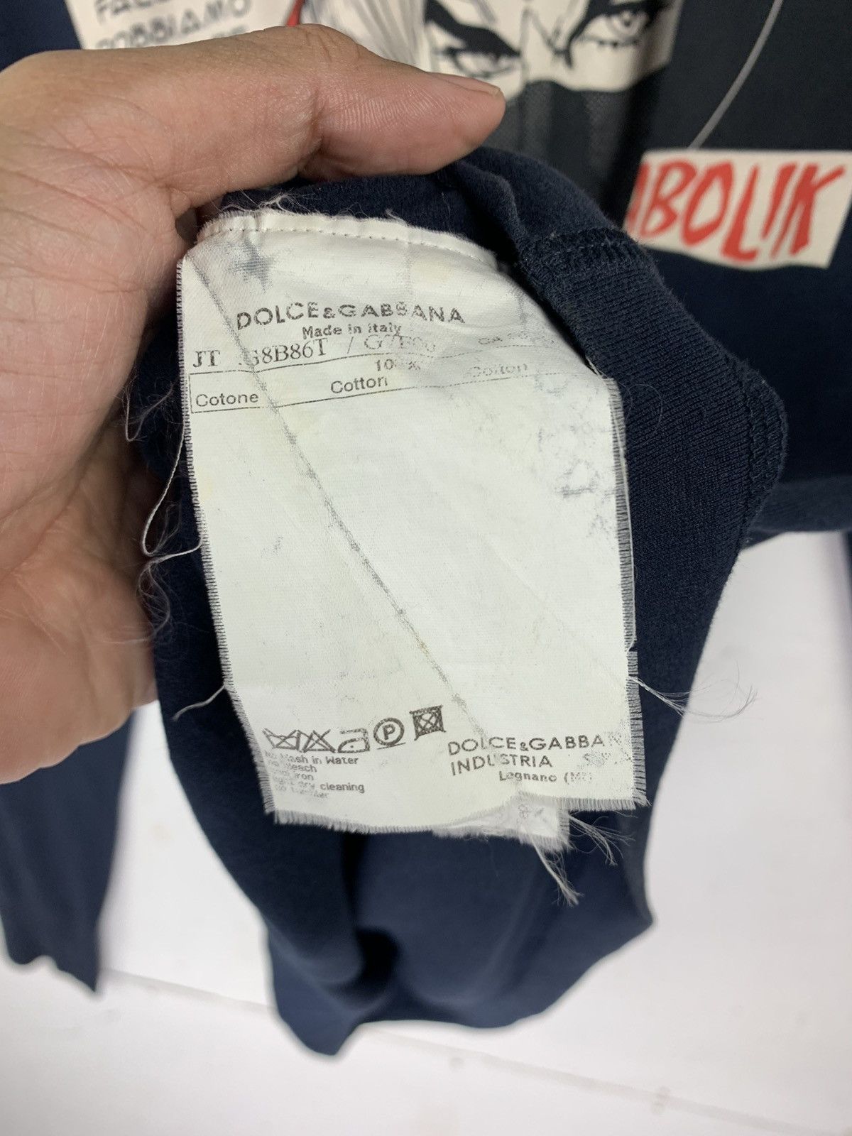 Dolce & Gabbana Dolce Gabbana D&G diabolik long sleeve T-shirt Blue Colour Size US M / EU 48-50 / 2 - 6 Thumbnail