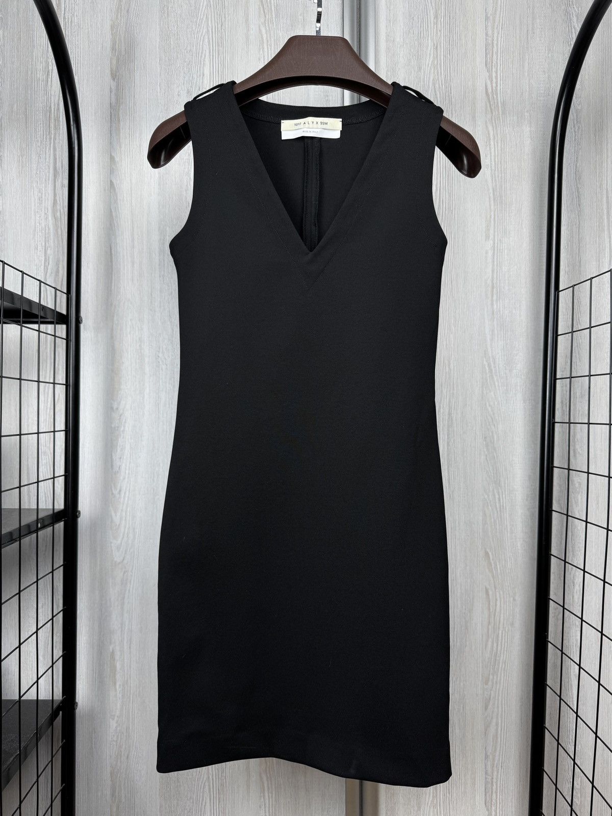 1017 ALYX 9SM 1017 Alyx 9SM black v neck straight mini dress made in Italy Size S / US 4 / IT 40 - 2 Thumbnail