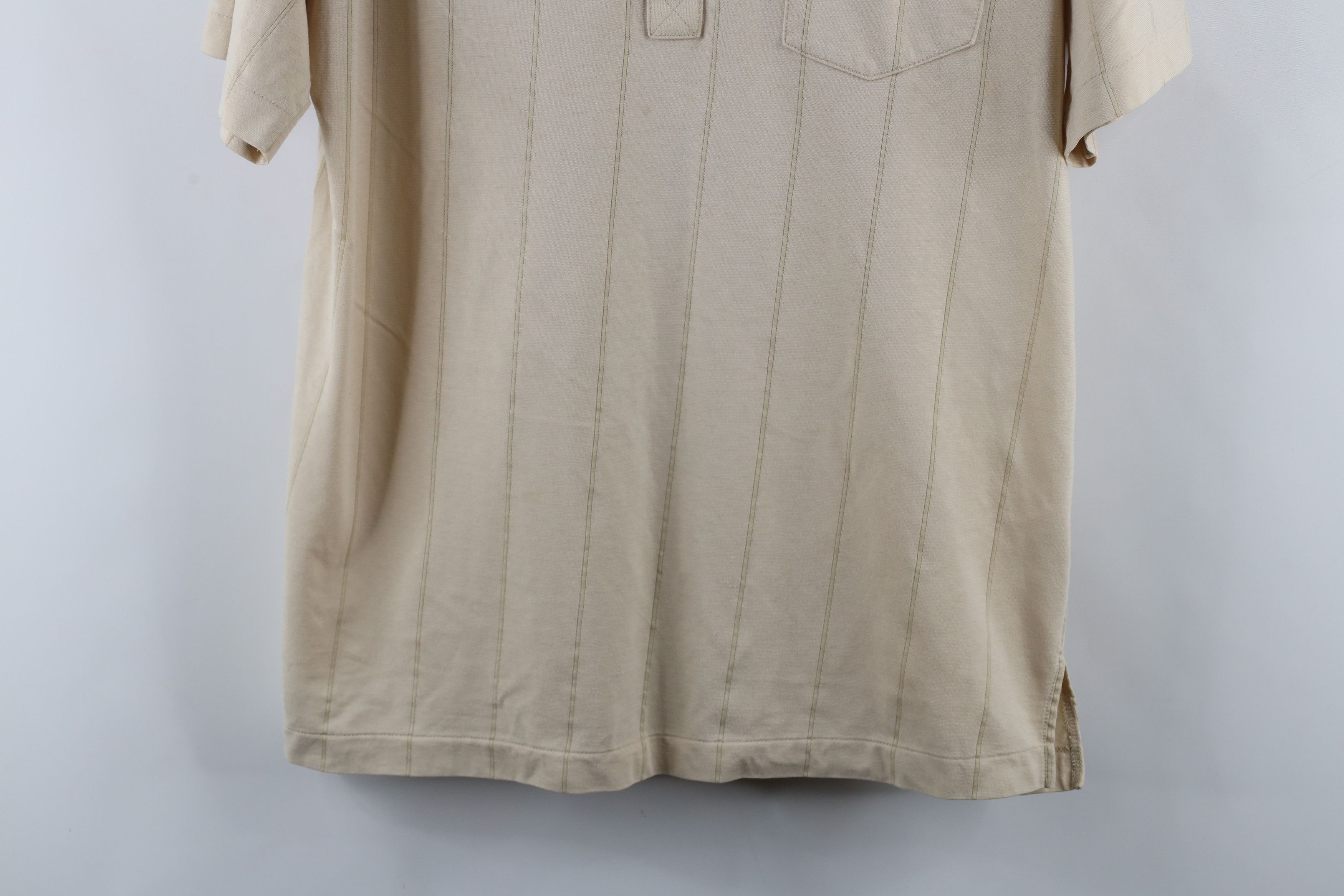 Vintage Vintage 90s Streetwear Knit Collared Pocket Polo Shirt Beige Size US L / EU 52-54 / 3 - 3 Thumbnail
