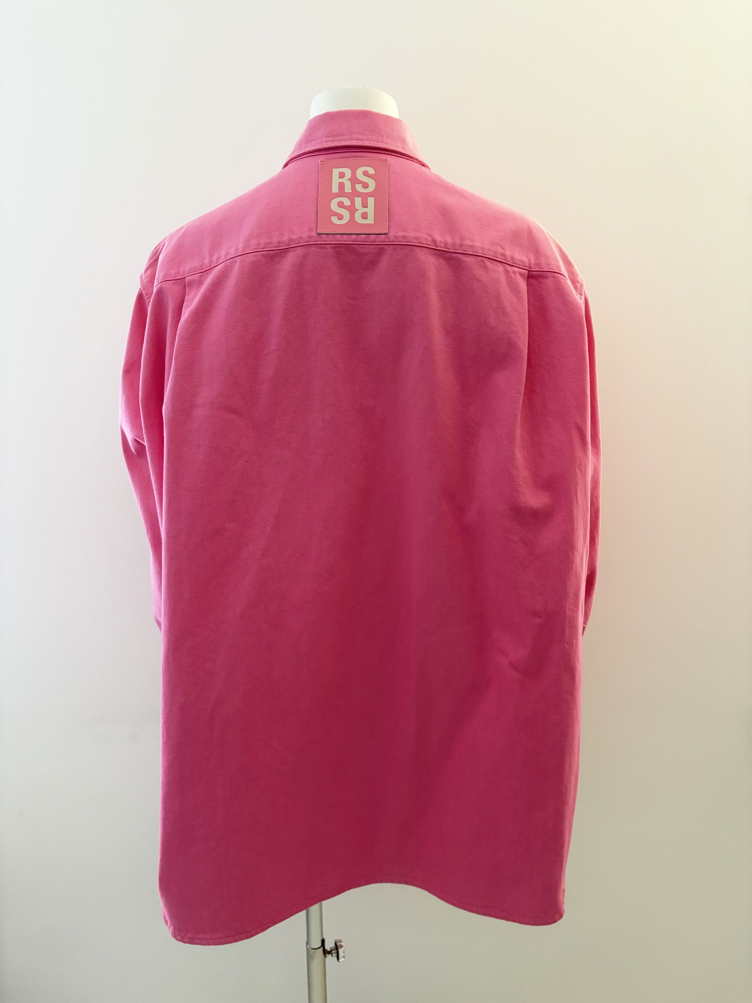 Raf Simons AW21 'Big Fit Denim Shirt' Light Pink Size US L / EU 52-54 / 3 - 3 Thumbnail