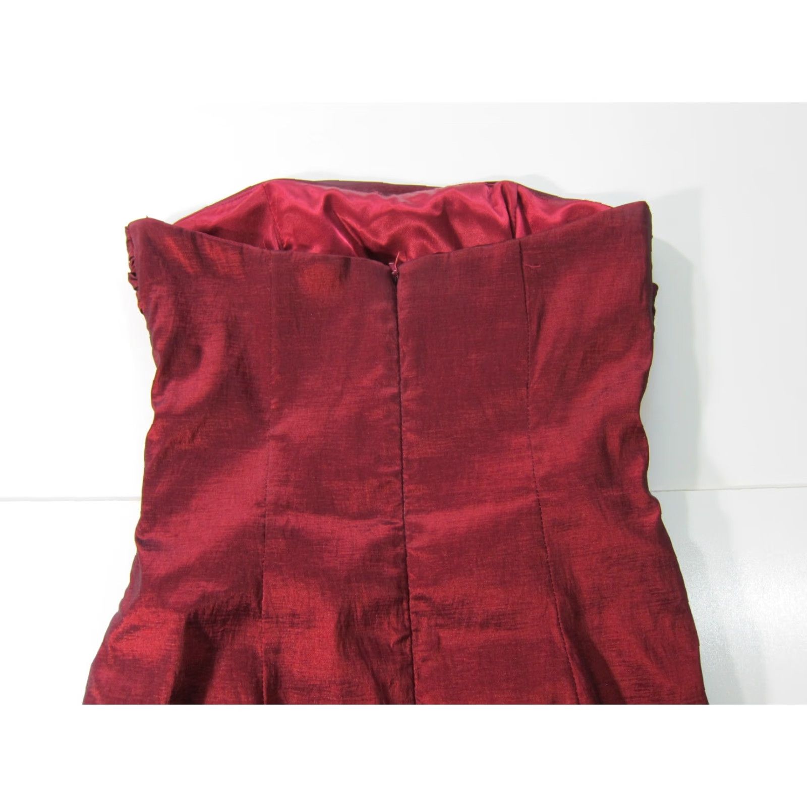 Jessica McClintock Vintage Jessica McClintock Red Satin Ruched Sleeveless Prom Cocktail Dress 6/M Size M / US 6-8 / IT 42-44 - 5 Thumbnail