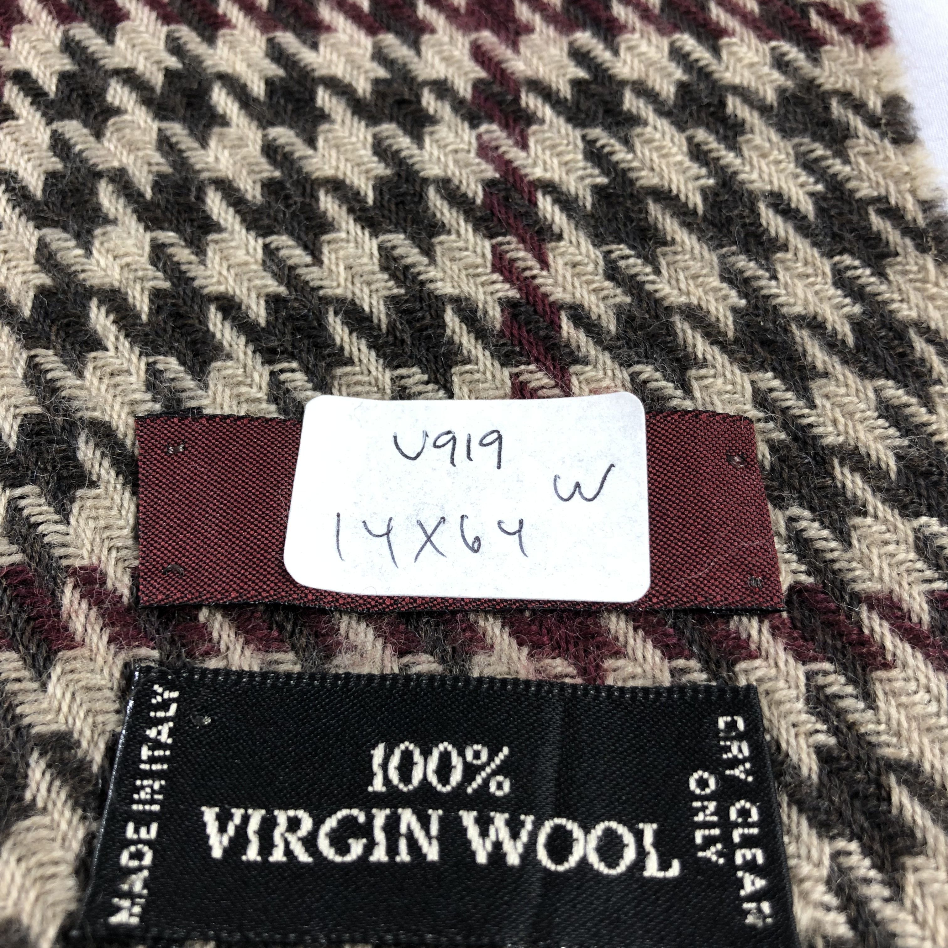 Vintage Durban Houndstooth Wool Scarf Muffler V919 Size ONE SIZE - 5 Thumbnail