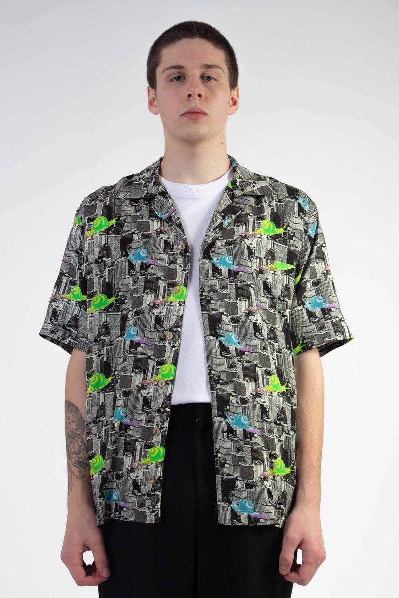 Brain Dead 🔥🔥 Brain Dead Snail Print Hawaiian Shirt Size US L / EU 52-54 / 3 - 11 Thumbnail