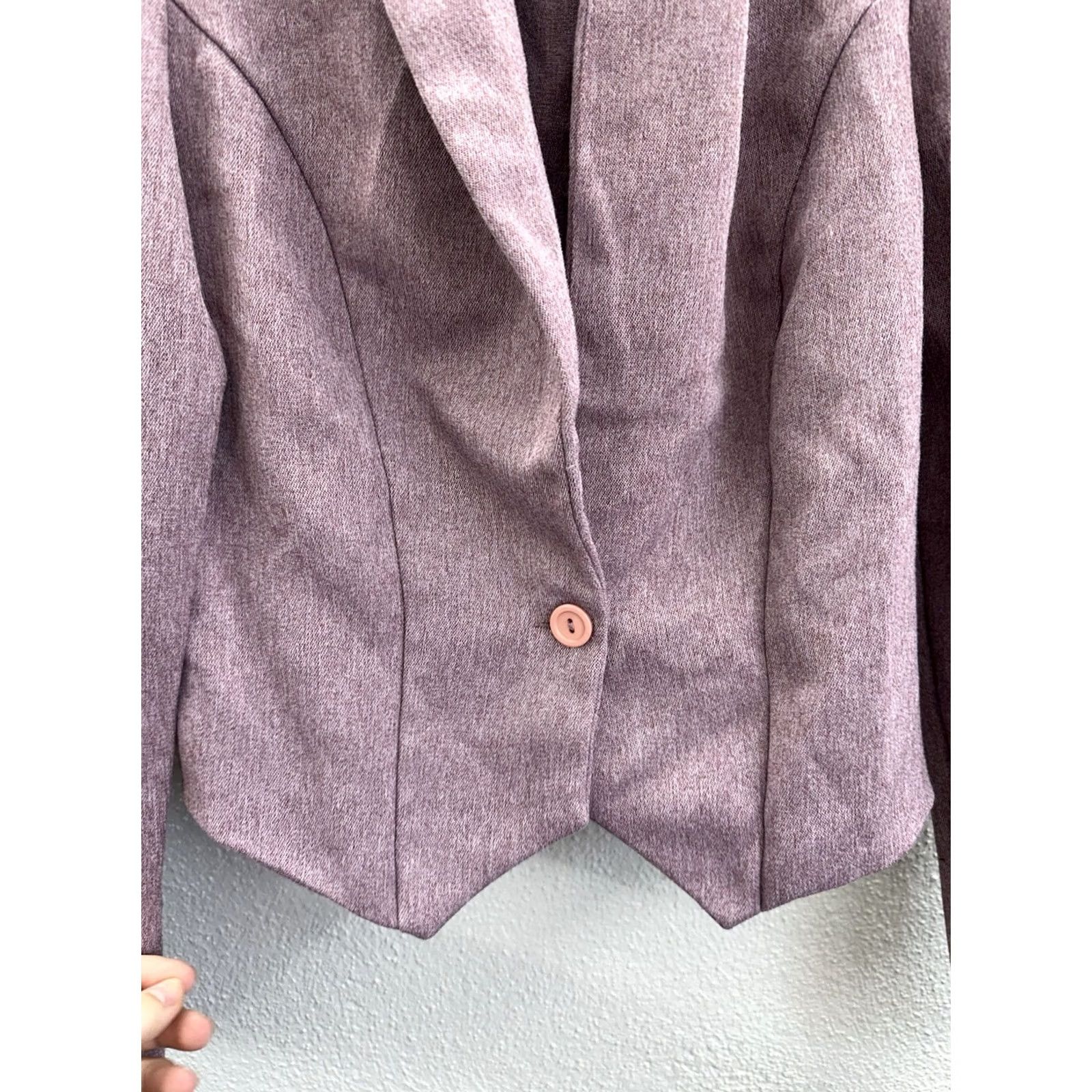 Vintage VINTAGE Unbranded Blazer Womens Purple Size 34 Long Sleeve Button VTG Size XXS / US 00 / IT 34 - 3 Thumbnail