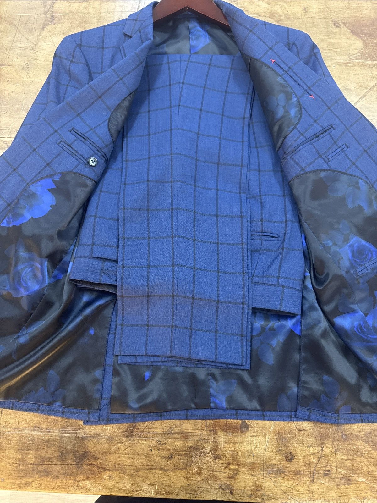 Other Super 120s Plaid Suit Size 40R - 2 Thumbnail