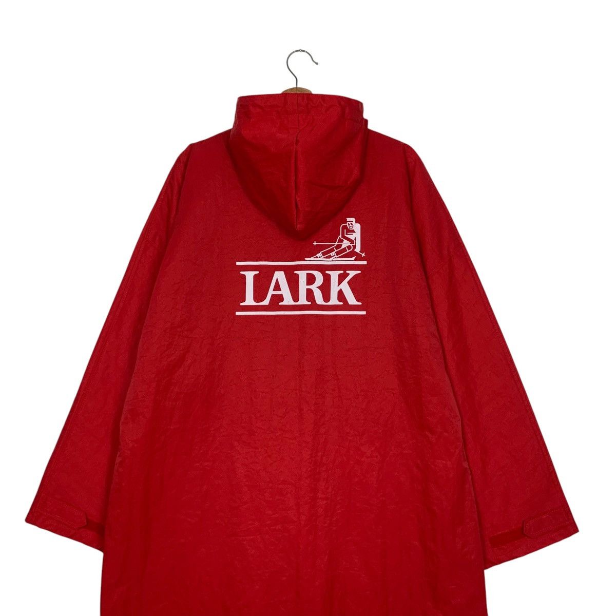 Vintage LARK Skiing Big Logo Hooded Raincoat Jacket #2712-C122 Size US XXL / EU 58 / 5 - 2 Thumbnail