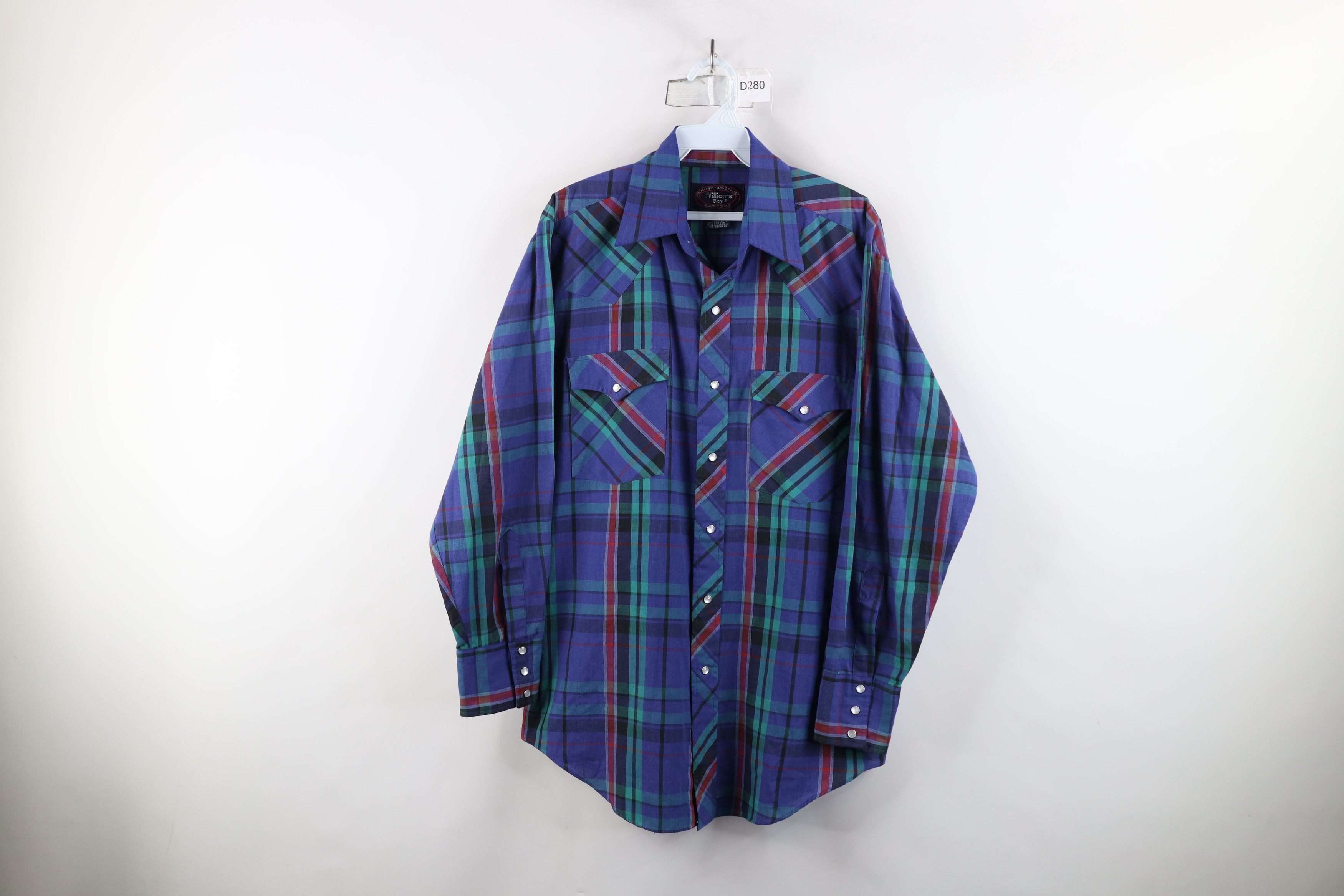 Vintage Vintage 70s Streetwear Rodeo Cowboy Button Shirt Plaid Size US M / EU 48-50 / 2 - 1 Thumbnail