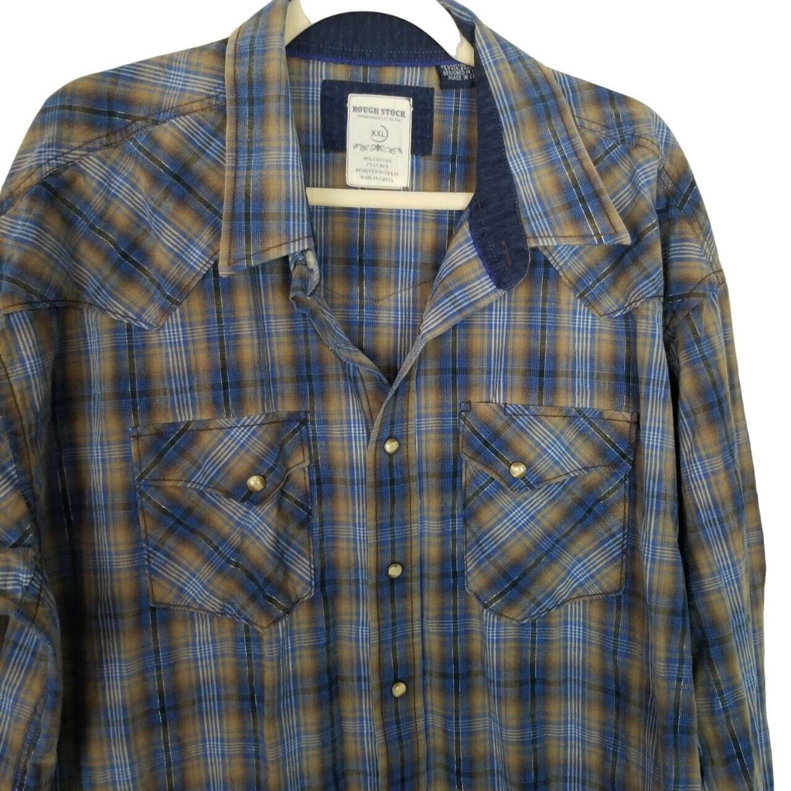 Panhandle Slim Panhandle Slim X Rough Stock Mens Plaid Western Shirt Sz XXL Size US XXL / EU 58 / 5 - 2 Thumbnail