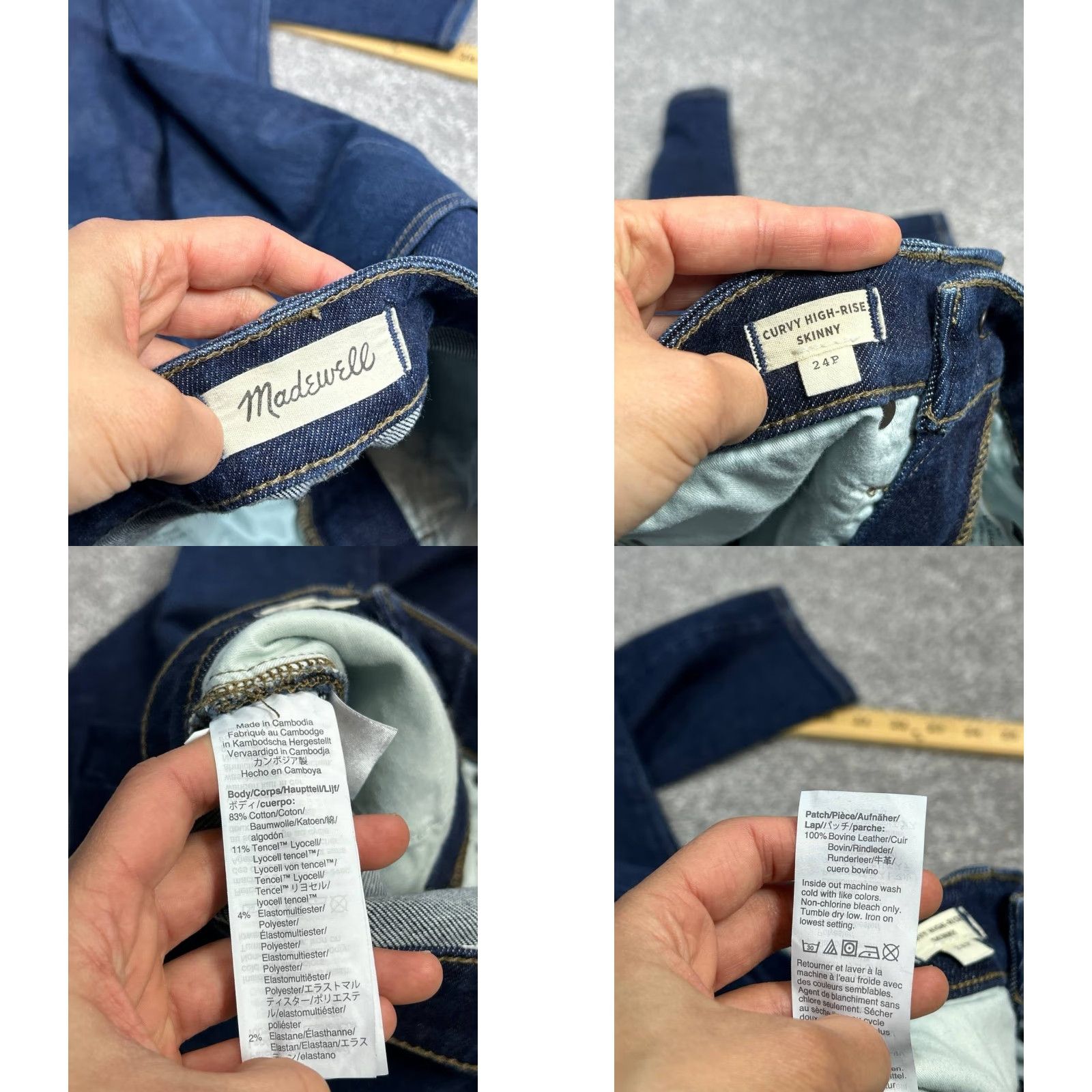 Madewell VINTAGE Madewell Curvy Jeans Women 24 Skinny High Rise Blue Denim Cotton Tencel Elastane 2010s Size 42" / US 20 - 8 Thumbnail