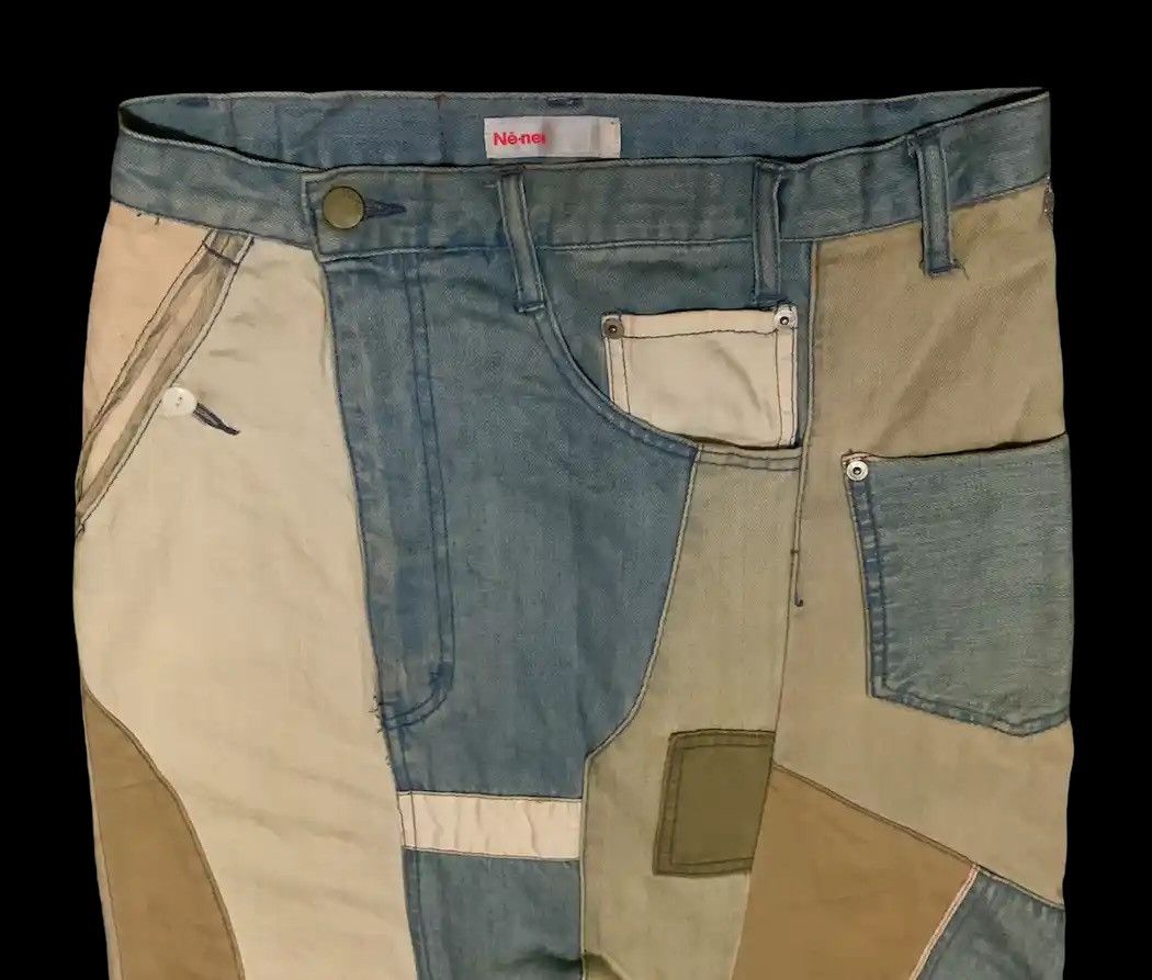 Ne-Net Issey Miyake Ne-Net Cats Crazy Kapital Patchwork Pants Size US 30 / EU 46 - 3 Thumbnail