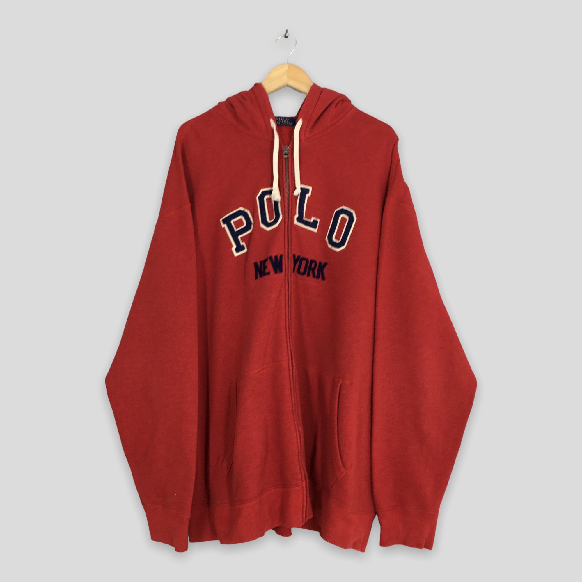 Polo Ralph Lauren Vintage Polo Ralph Lauren New York Zipper Hoodie 3XLarge Size US XXL / EU 58 / 5 - 1 Thumbnail